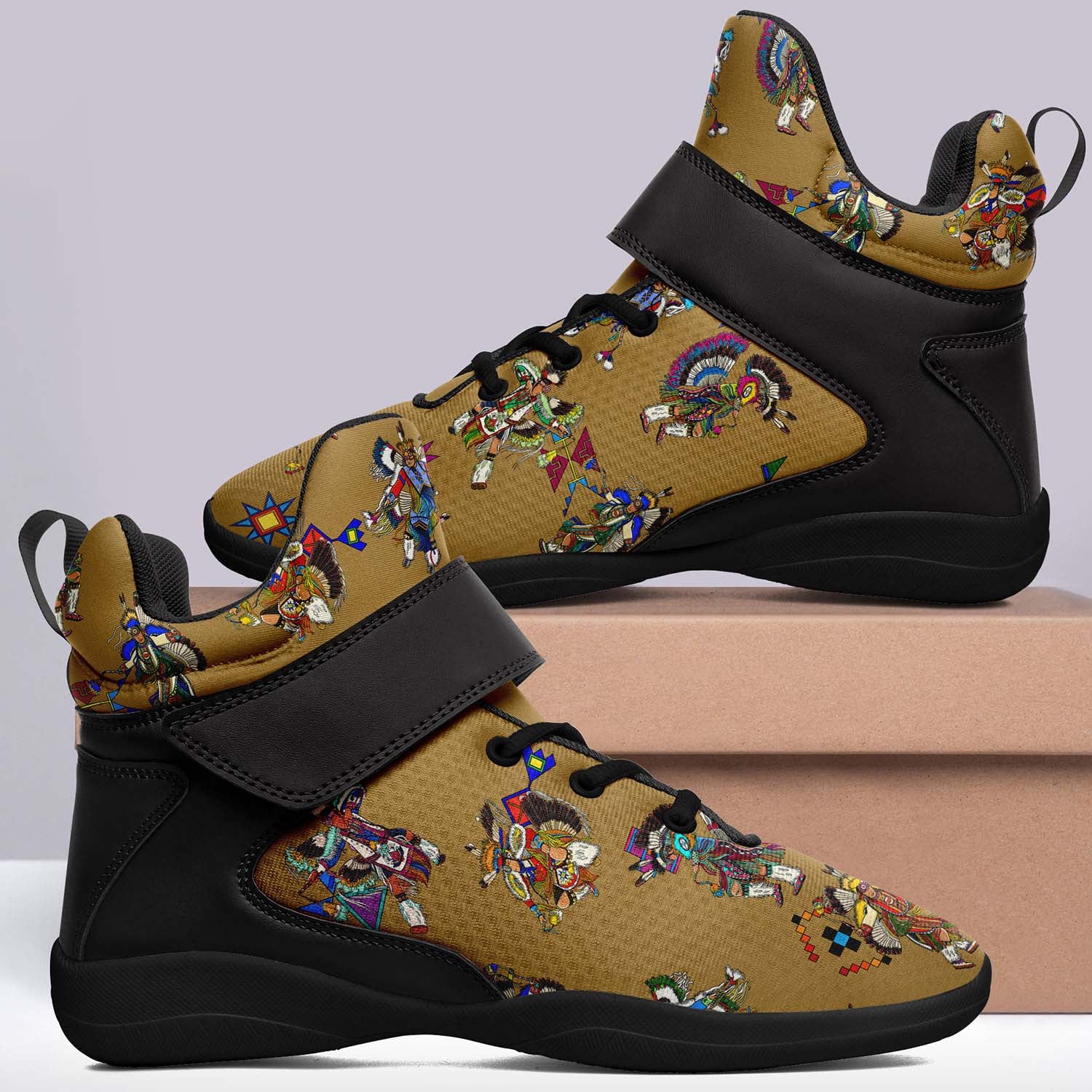 Men's Fancy Dancer Earth Ipottaa Basketball / Sport High Top Shoes - Black Sole