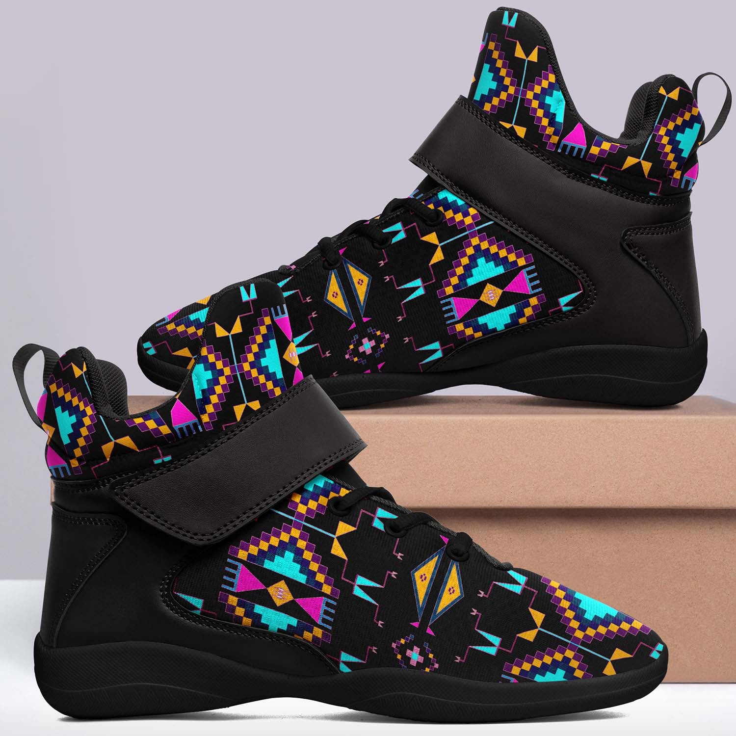 Rite of Passage Black Ipottaa Basketball / Sport High Top Shoes - Black Sole