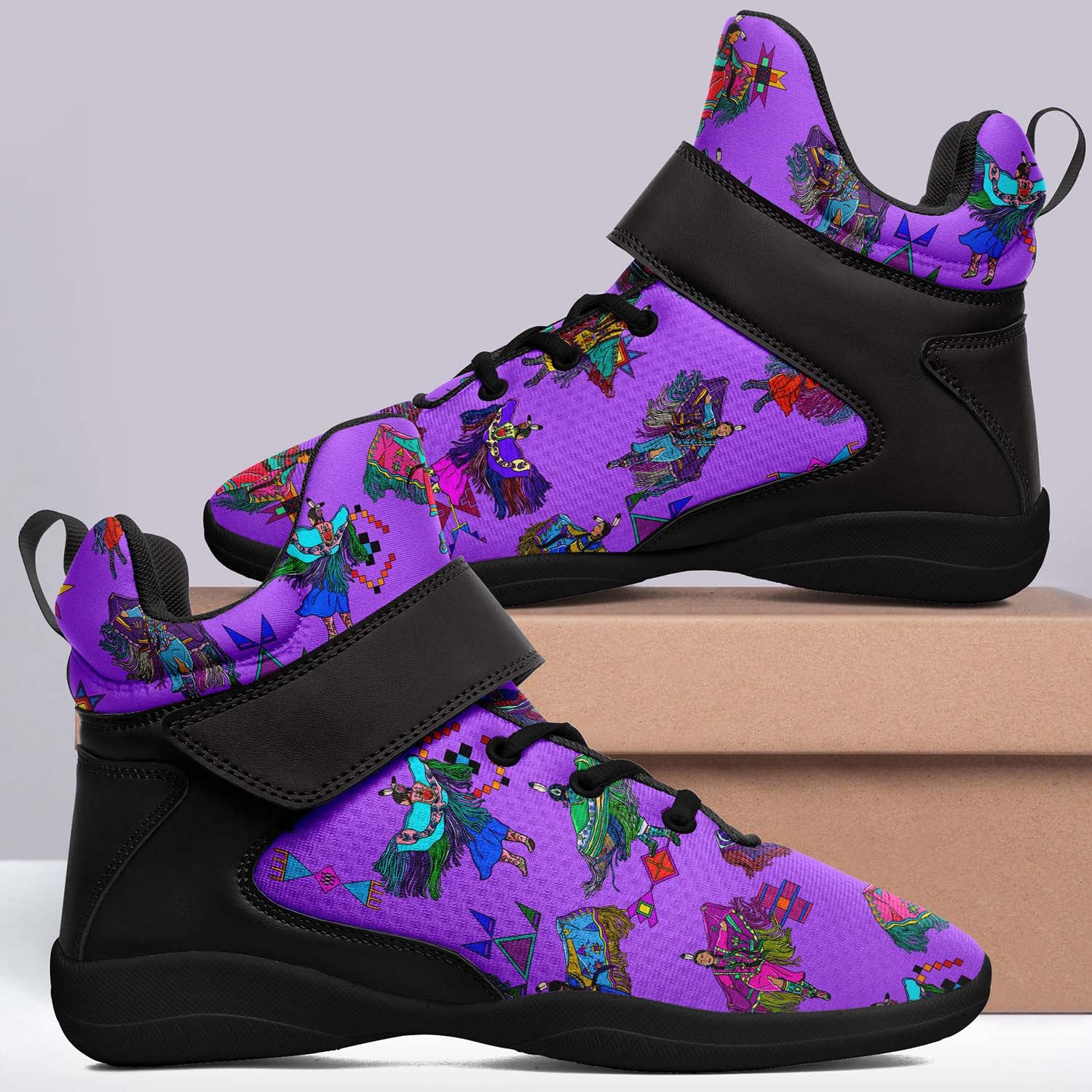 Women's Fancy Dancers Purple Ipottaa Basketball / Sport High Top Shoes - Black Sole
