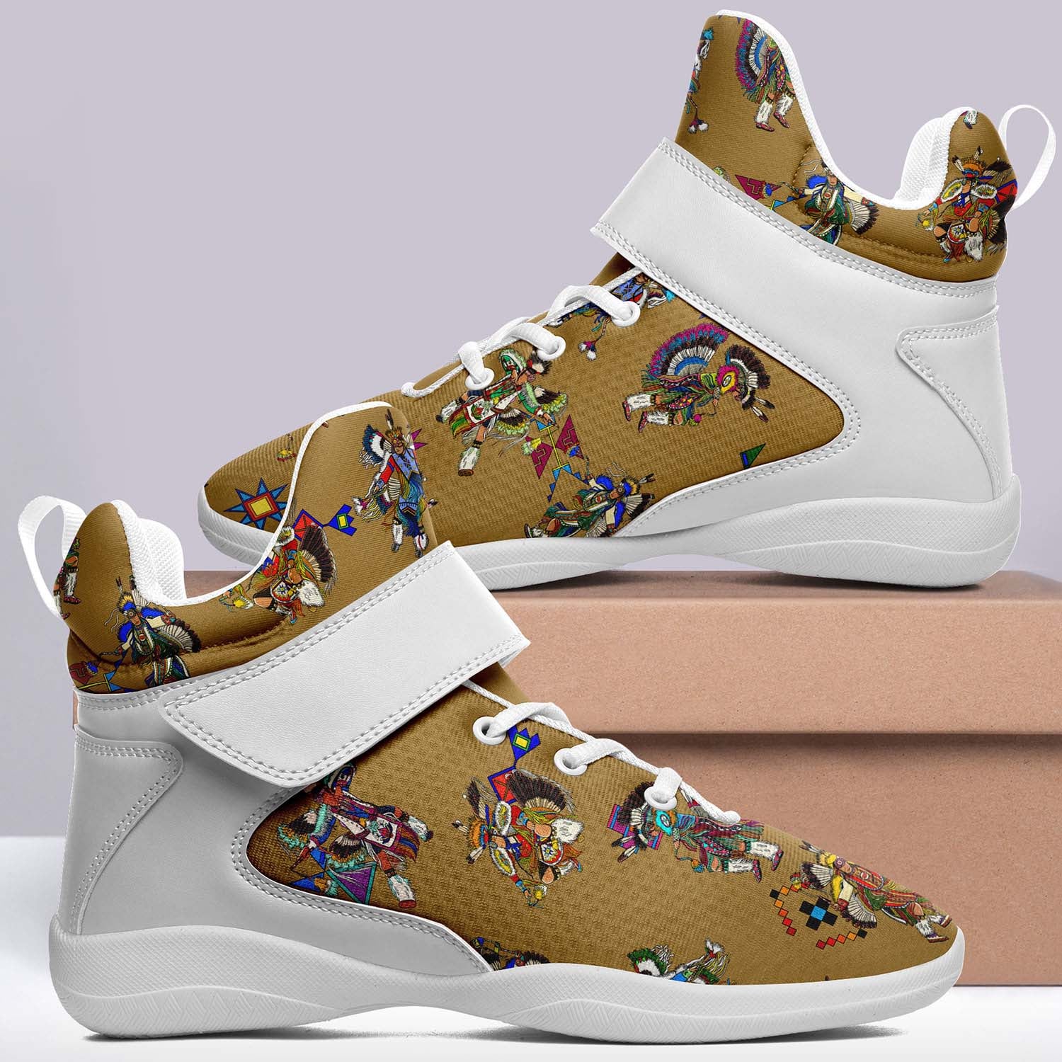 Men's Fancy Dancer Earth Ipottaa Basketball / Sport High Top Shoes - White Sole