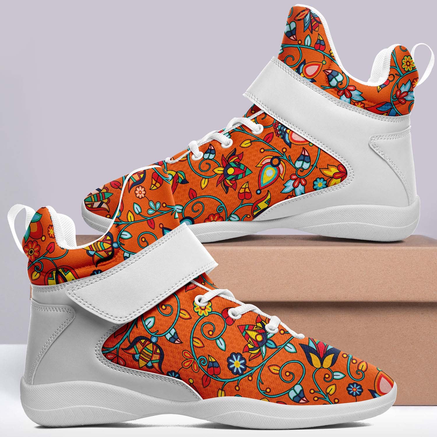 Thorny Path ECM Orange Ipottaa Basketball / Sport High Top Shoes - White Sole