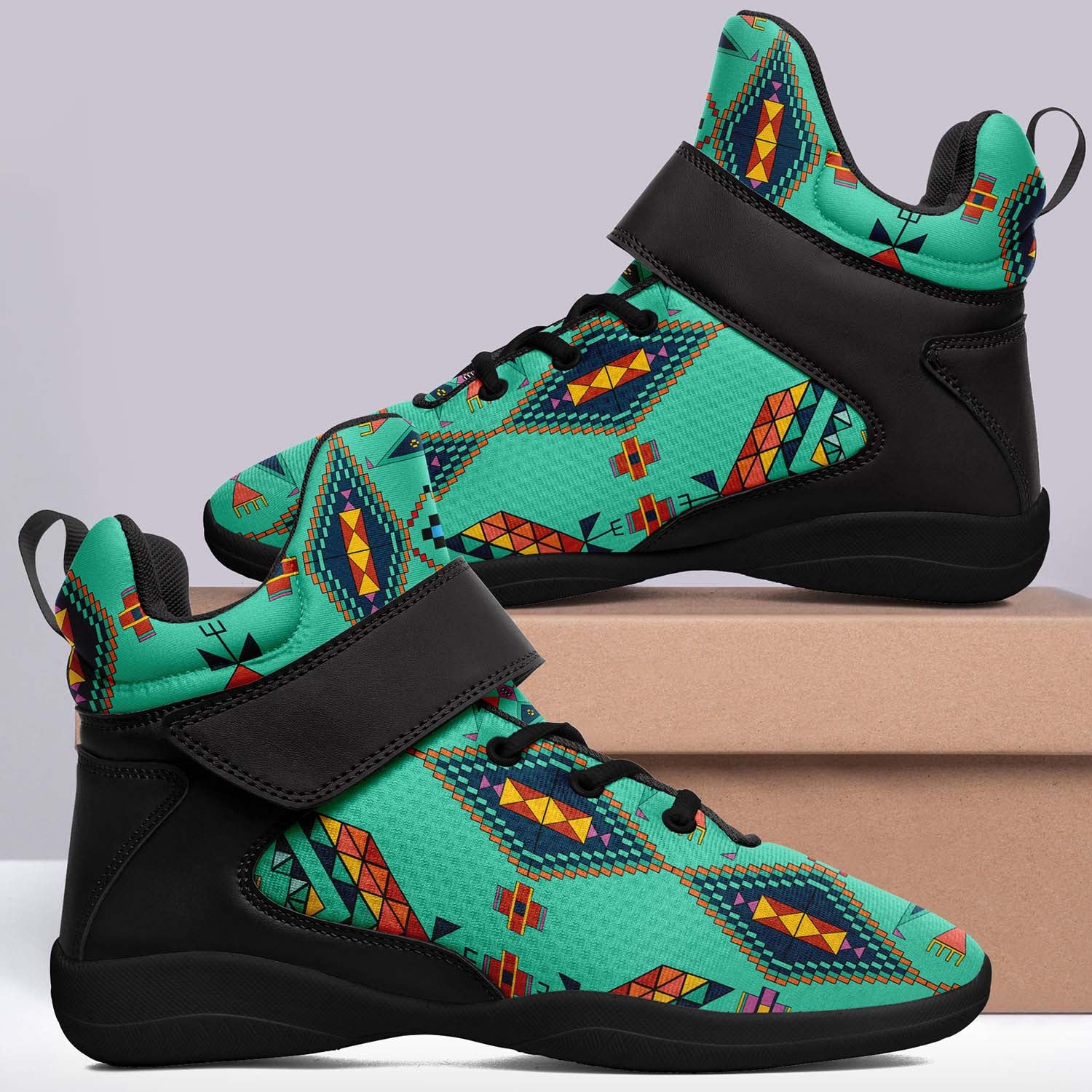 Travois Tipi Smoky Sky Ipottaa Basketball / Sport High Top Shoes - Black Sole
