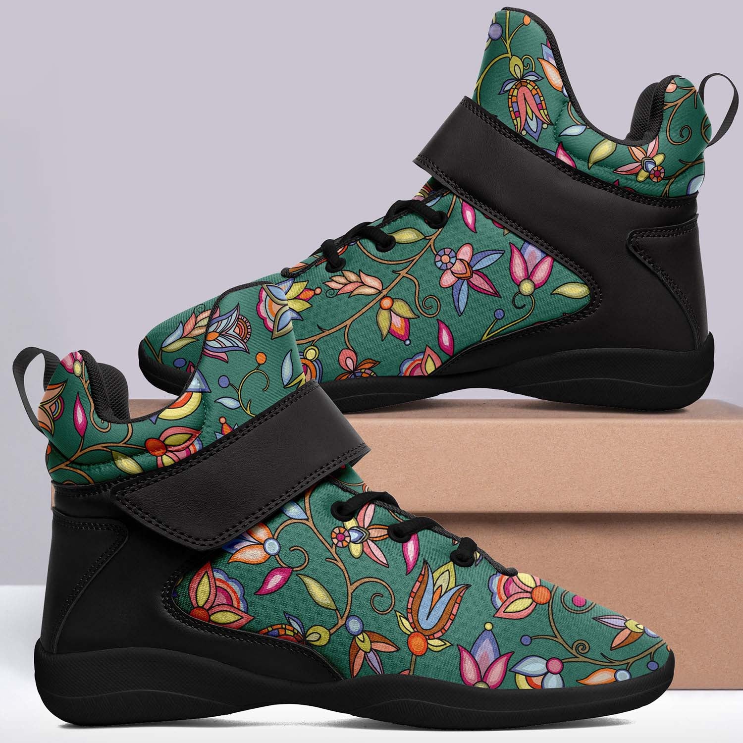 Buffalo Bloom Pond Reflection Ipottaa Basketball / Sport High Top Shoes - Black Sole