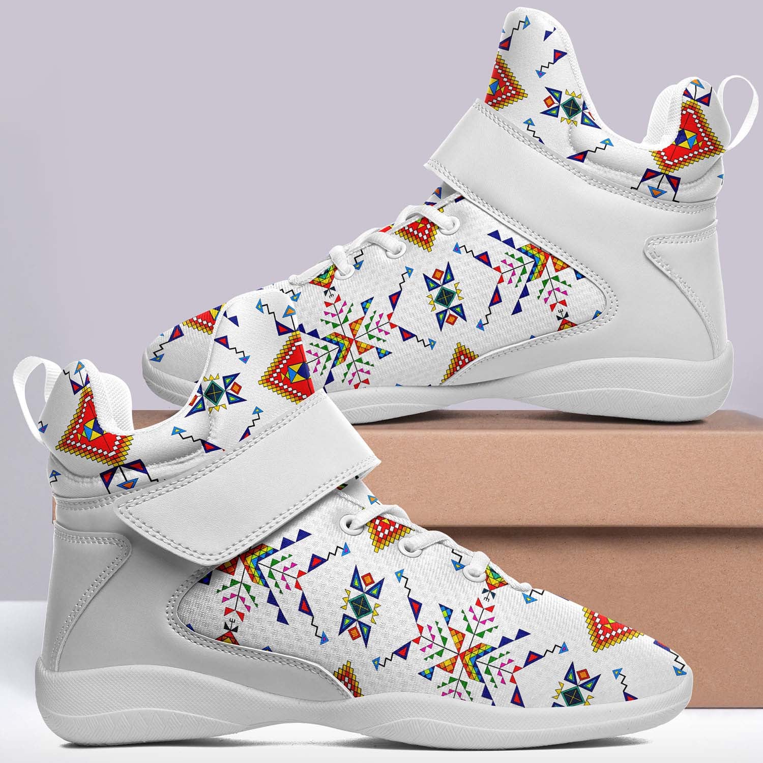 Buffalo Jump White Ipottaa Basketball / Sport High Top Shoes - White Sole