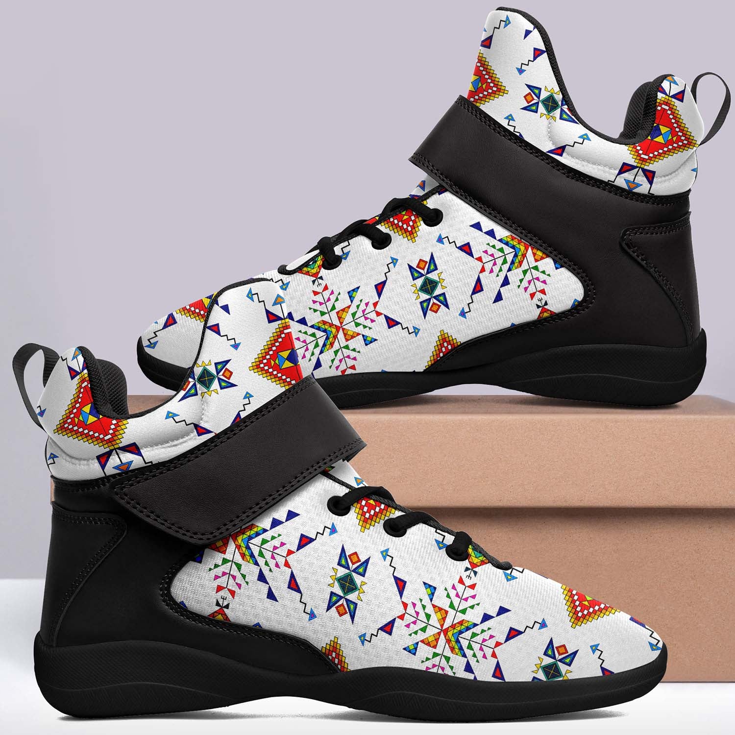 Buffalo Jump White Ipottaa Basketball / Sport High Top Shoes - Black Sole