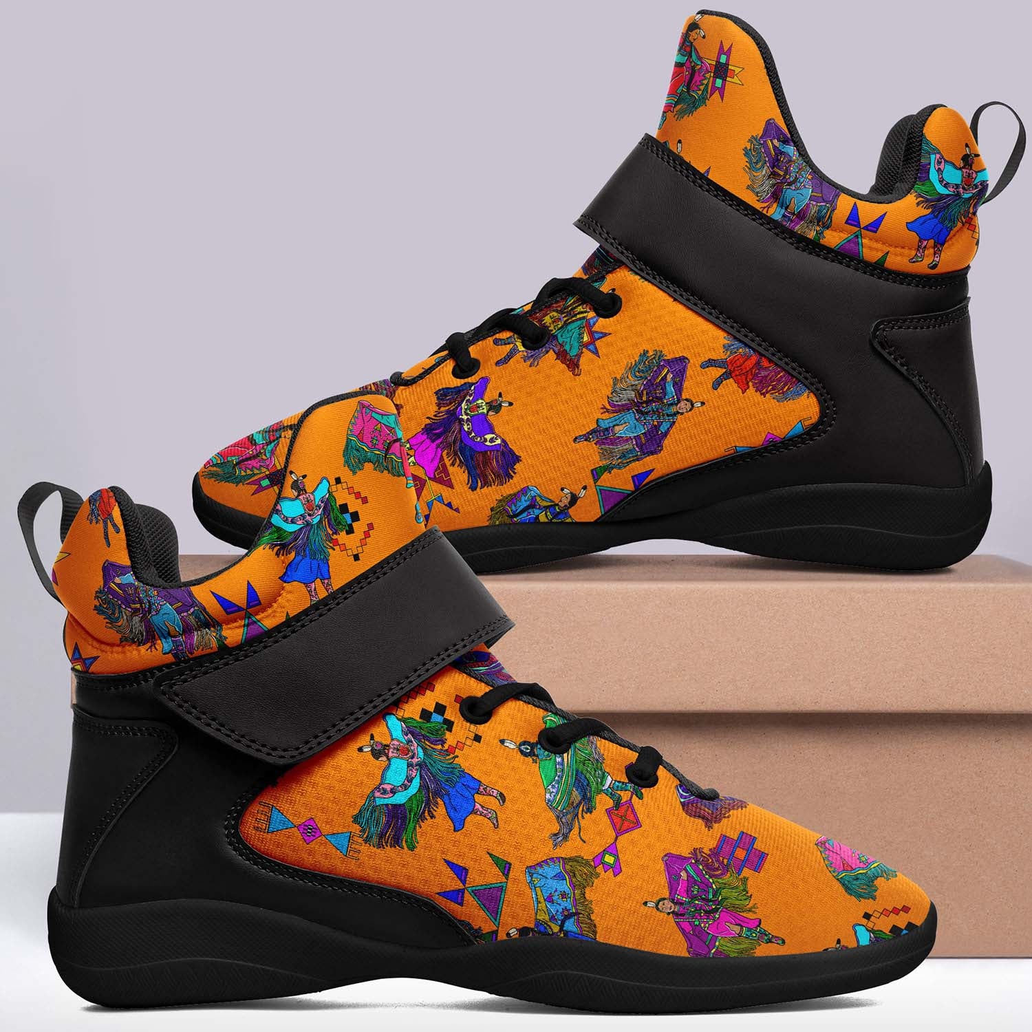 Women's Fancy Dancers Orange Ipottaa Basketball / Sport High Top Shoes - Black Sole