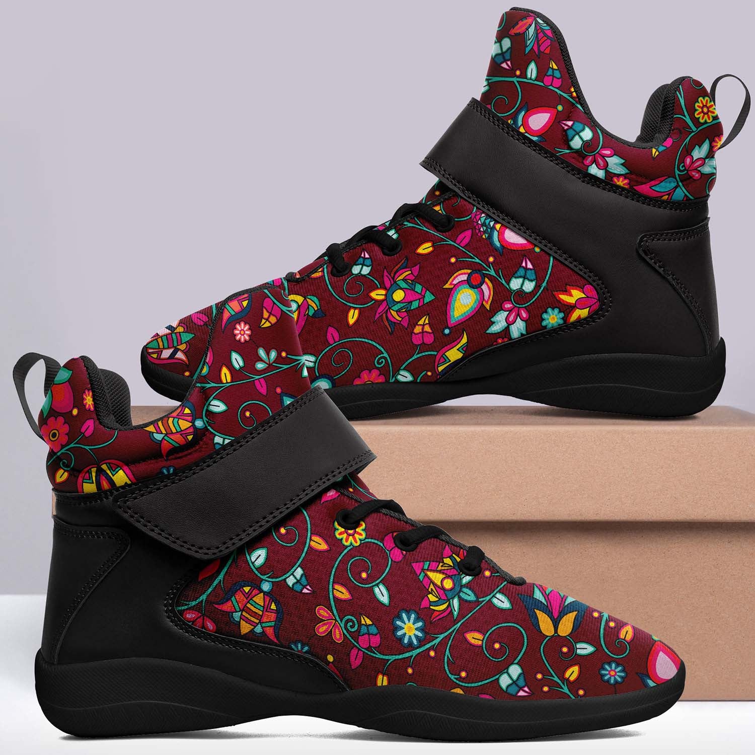 Thorny Path Cranberry Ipottaa Basketball / Sport High Top Shoes - Black Sole