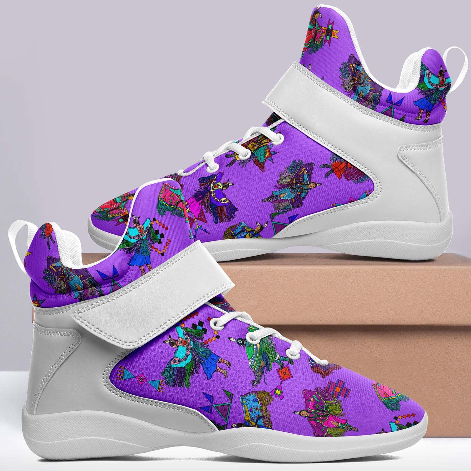 Women's Fancy Dancers Purple Ipottaa Basketball / Sport High Top Shoes - White Sole