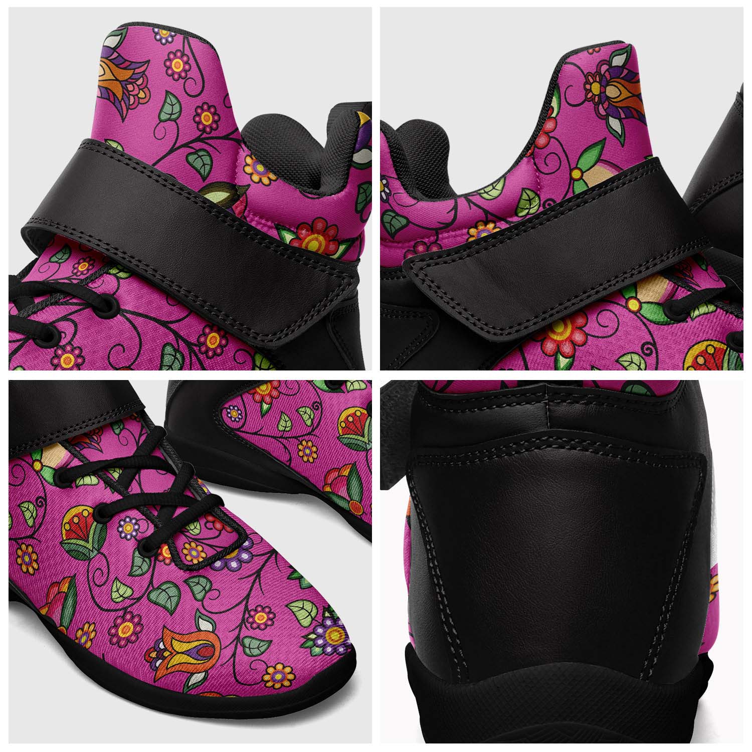 Heartbeat Petals Pink Ipottaa Basketball / Sport High Top Shoes - Black Sole