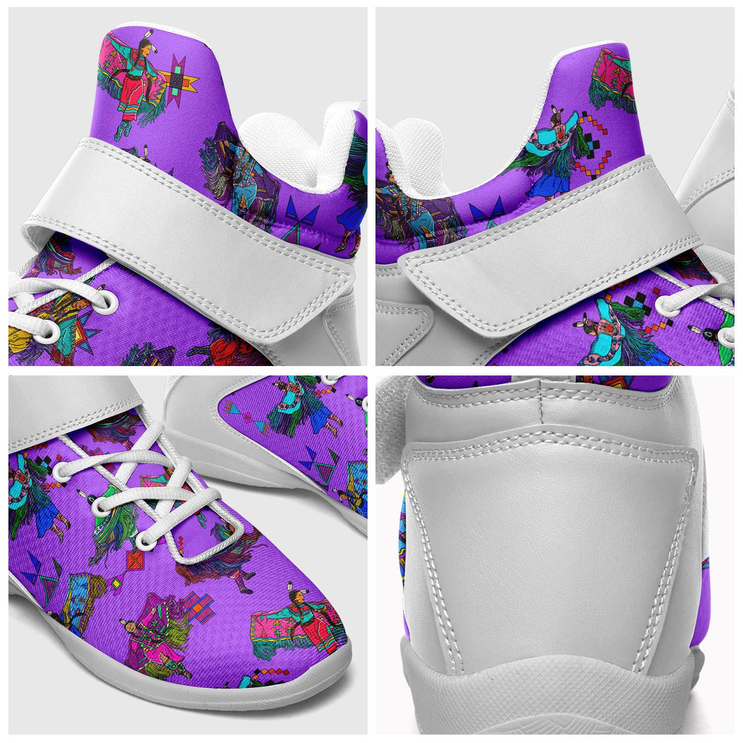 Women's Fancy Dancers Purple Ipottaa Basketball / Sport High Top Shoes - White Sole