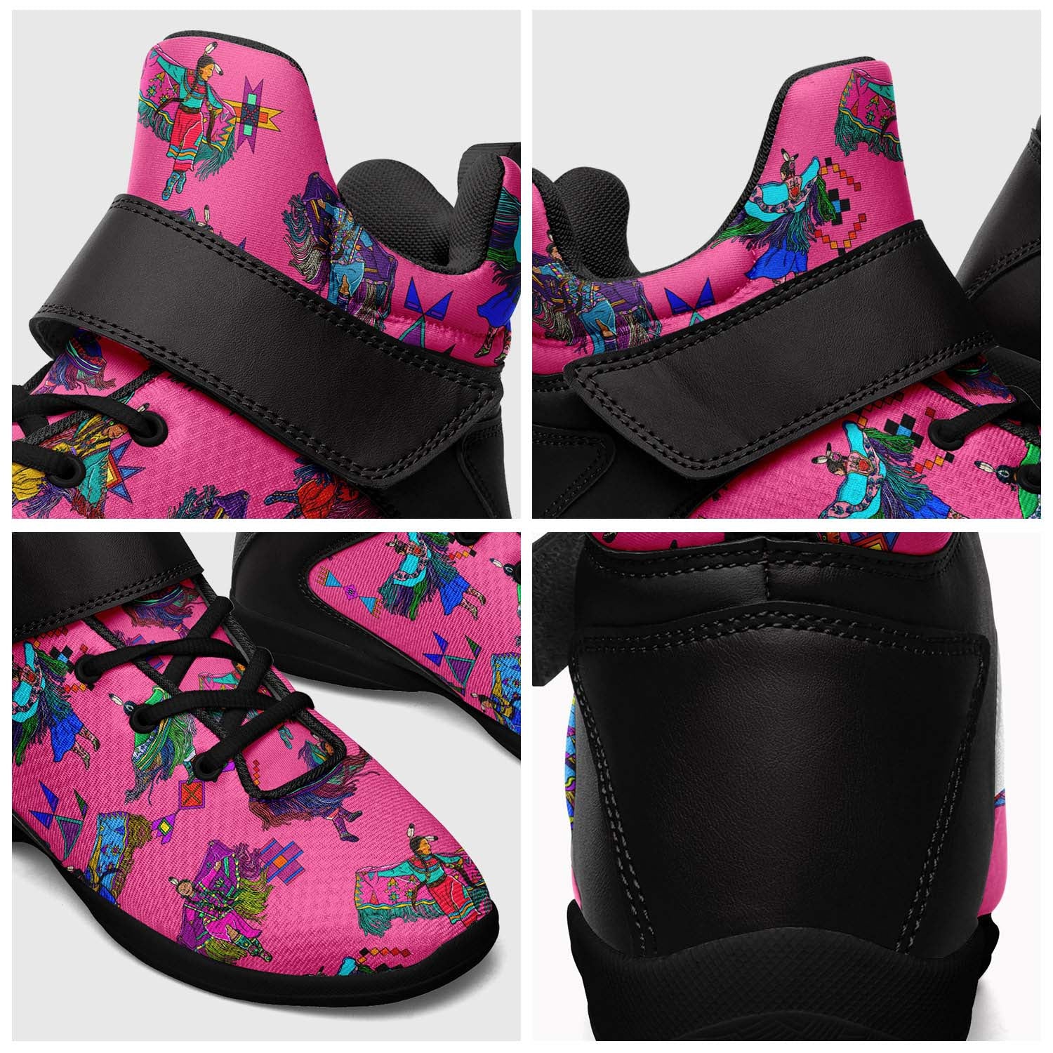 Women's Fancy Dancers Pink Ipottaa Basketball / Sport High Top Shoes - Black Sole