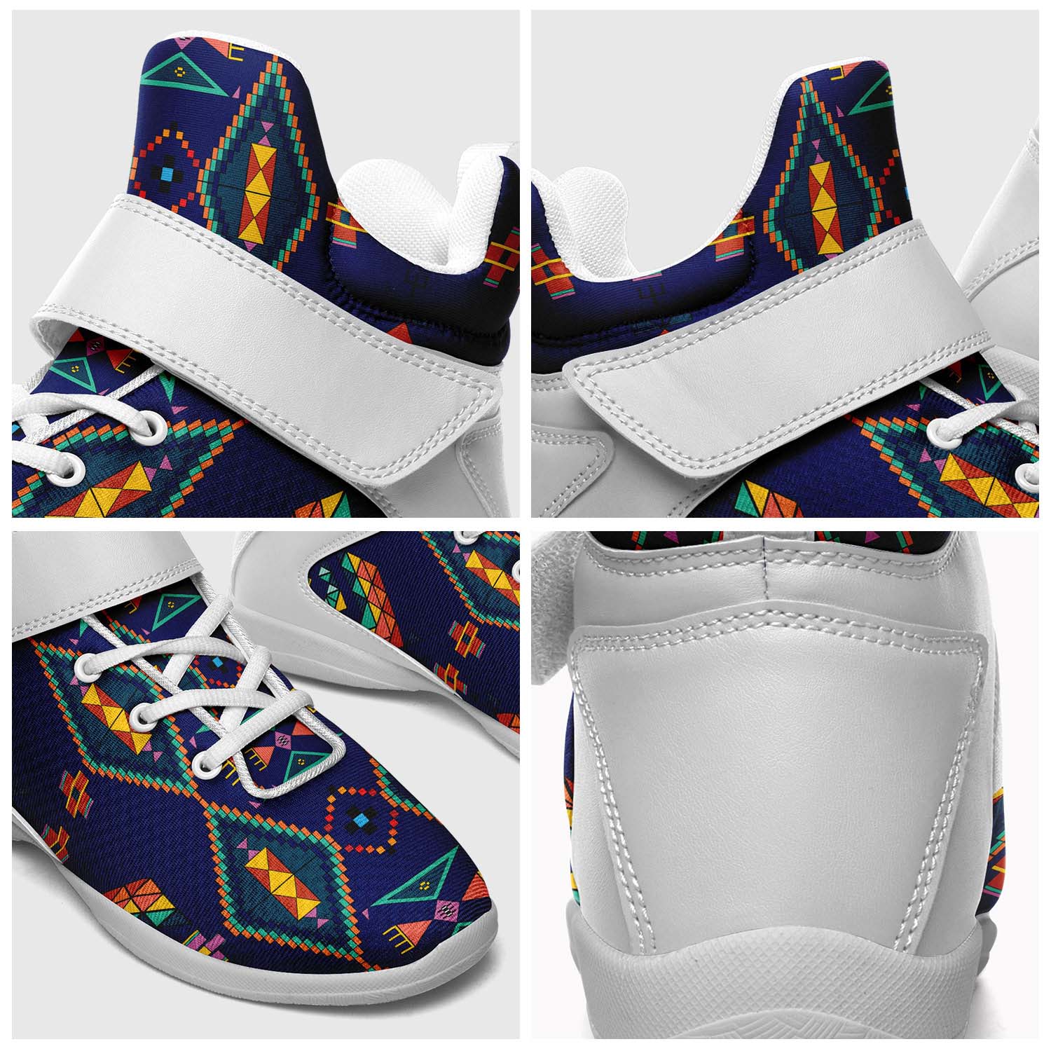 Travois Tipi Blue Ipottaa Basketball / Sport High Top Shoes - White Sole