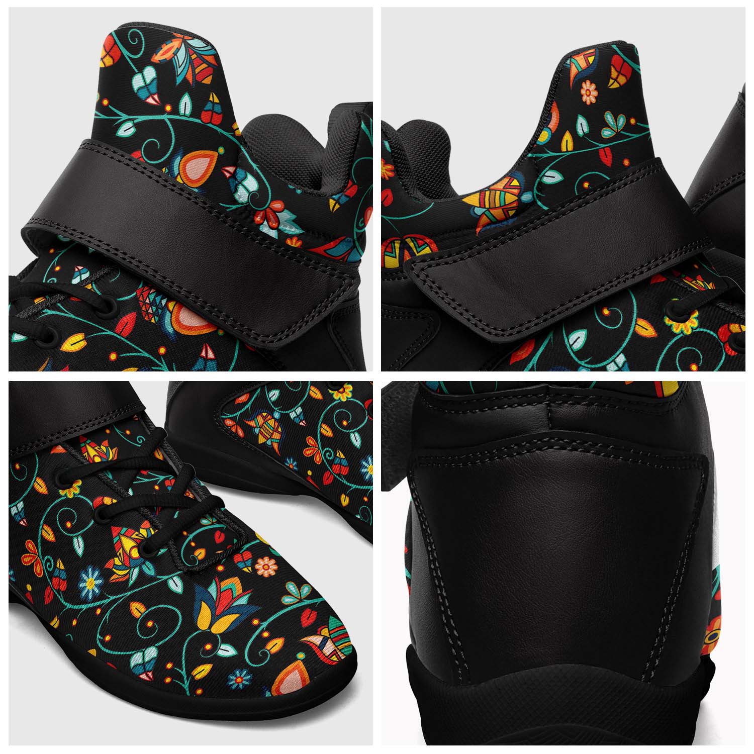 Thorny Path Black Ipottaa Basketball / Sport High Top Shoes - Black Sole