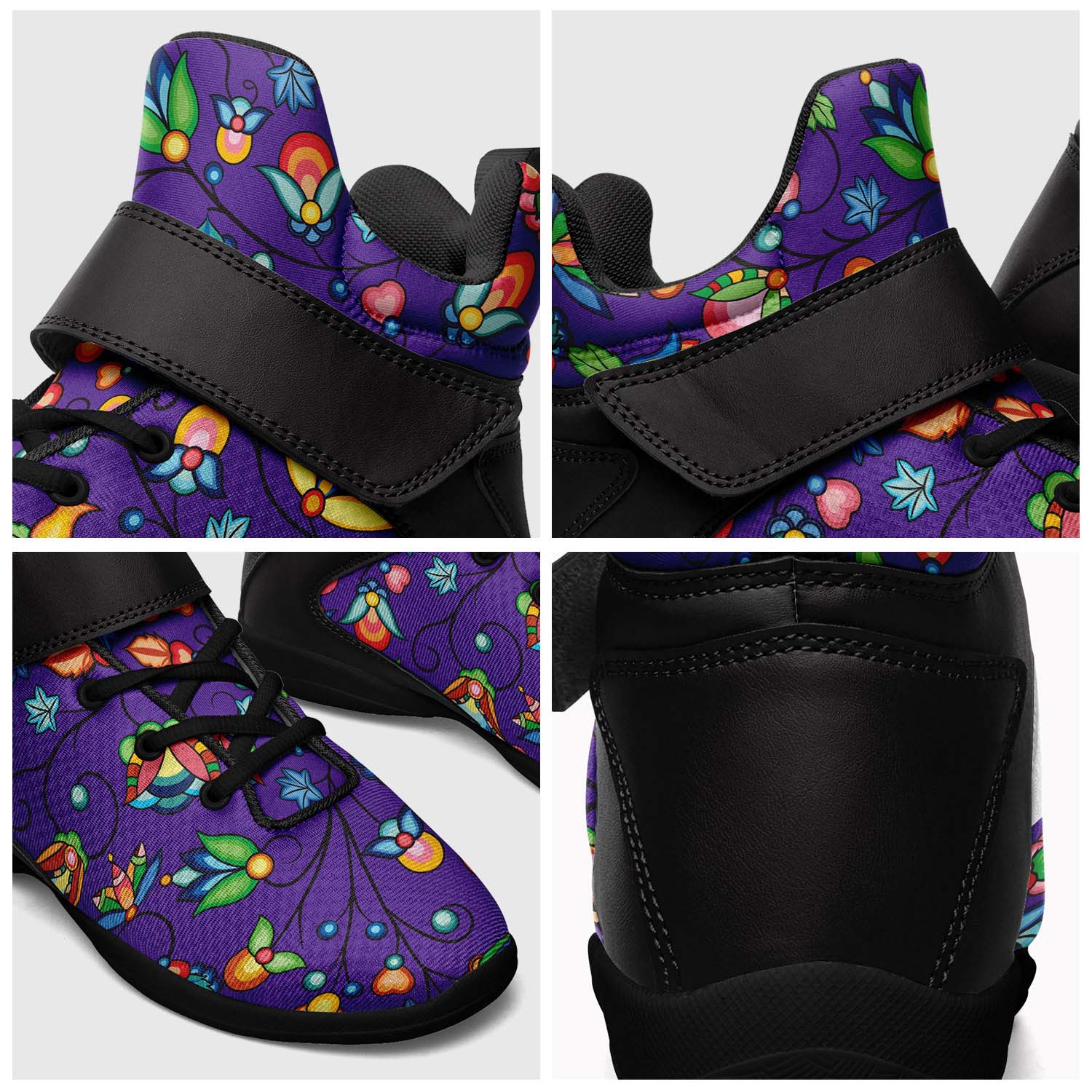 Prairie Plains Spirit Midnight Purple Ipottaa Basketball / Sport High Top Shoes - Black Sole