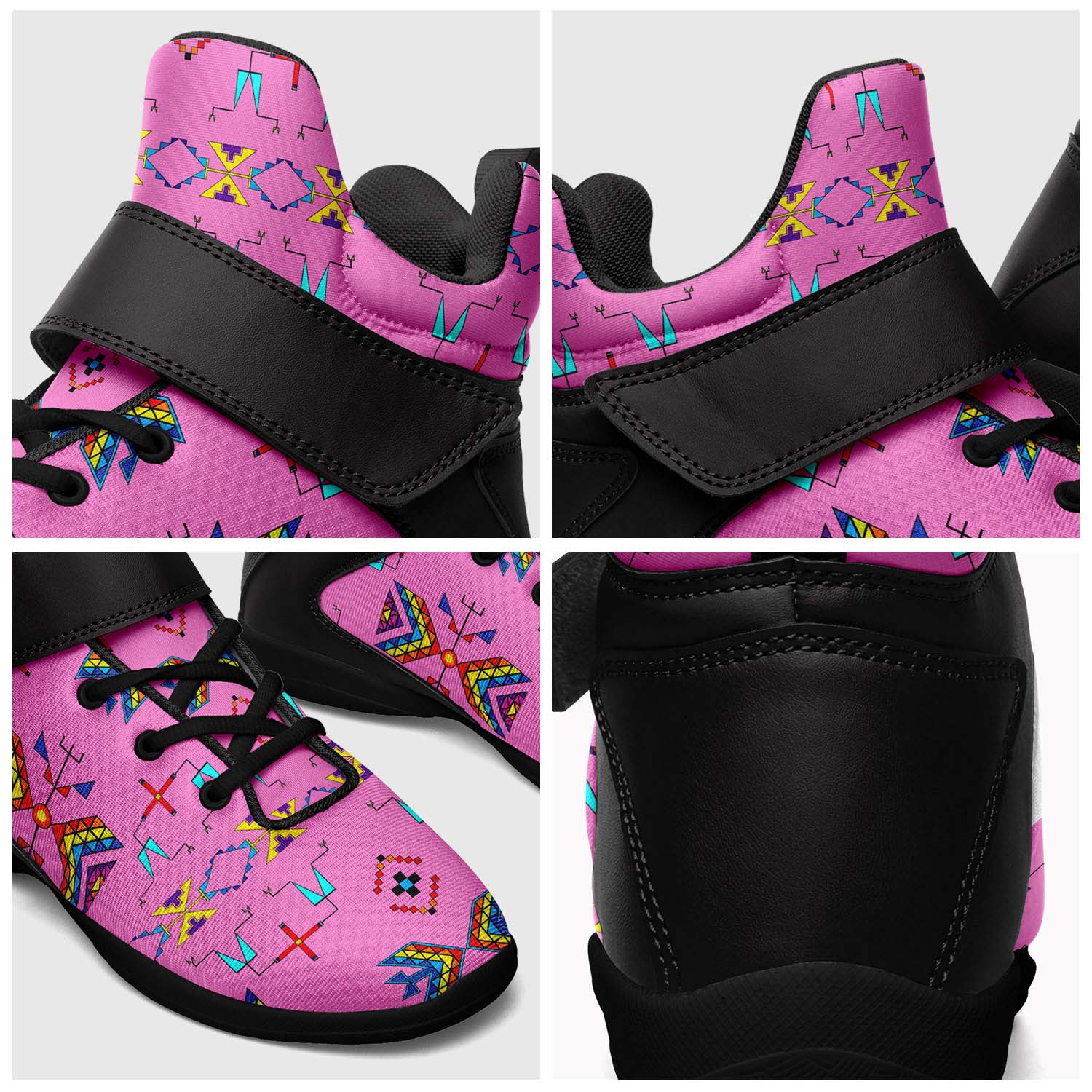 Rainy Chief Rainbow Blush Ipottaa Basketball / Sport High Top Shoes - Black Sole
