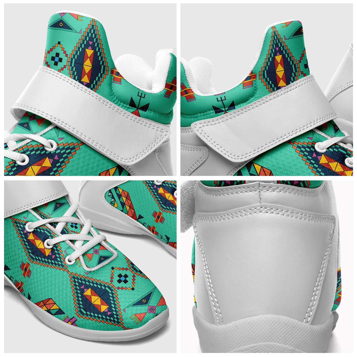Travois Tipi Smoky Sky Ipottaa Basketball / Sport High Top Shoes - White Sole