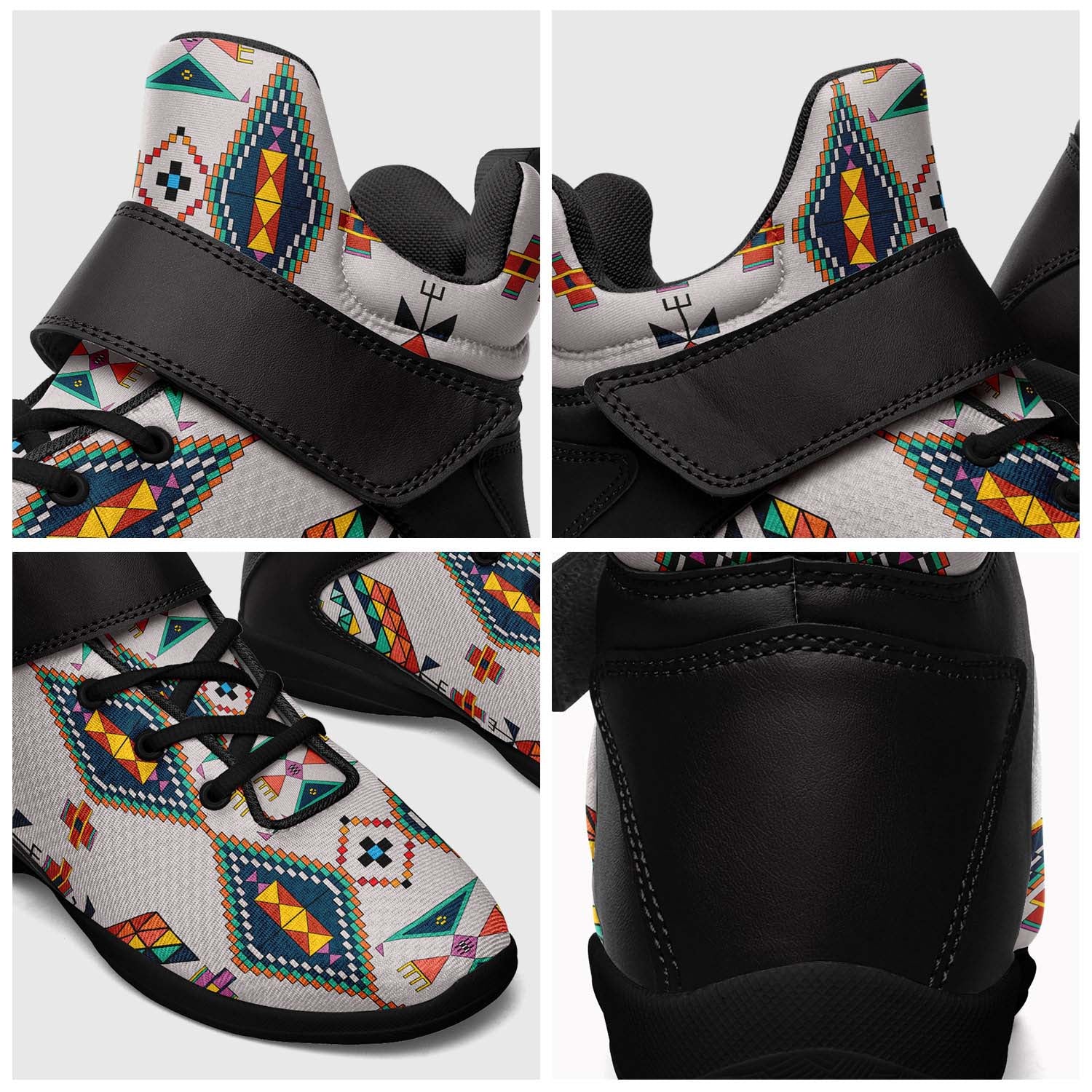 Travois Tipi Grey Ipottaa Basketball / Sport High Top Shoes - Black Sole