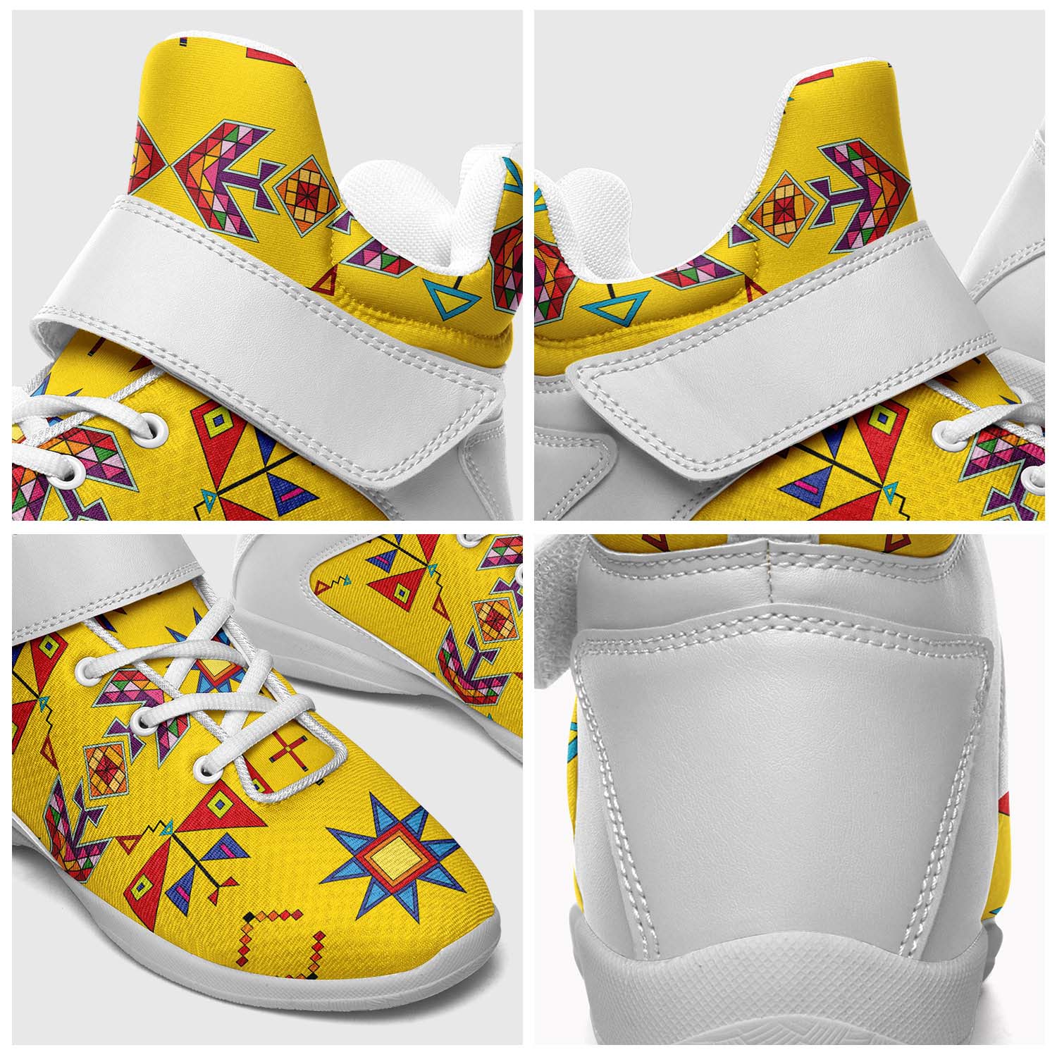 Scattered Generations Maize Ipottaa Basketball / Sport High Top Shoes - White Sole