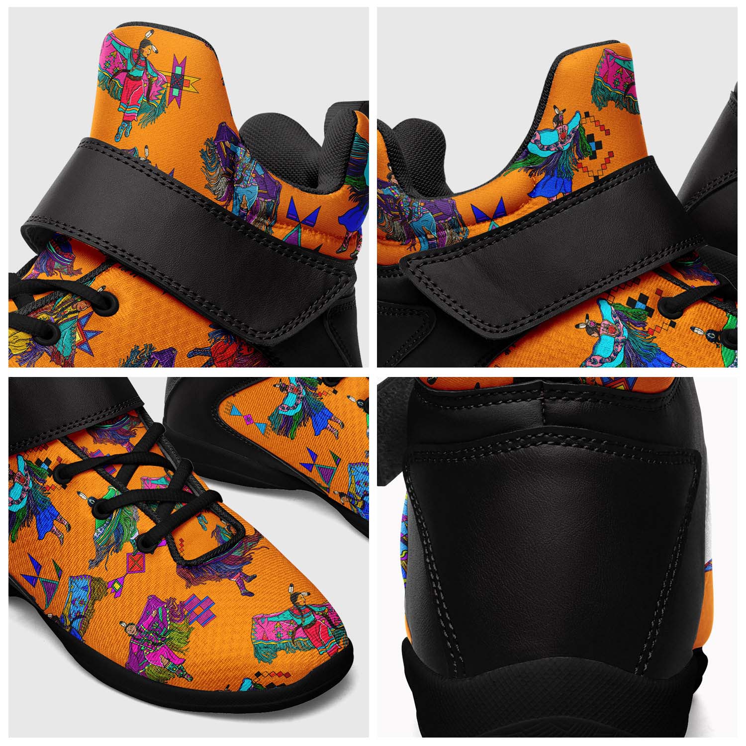 Women's Fancy Dancers Orange Ipottaa Basketball / Sport High Top Shoes - Black Sole