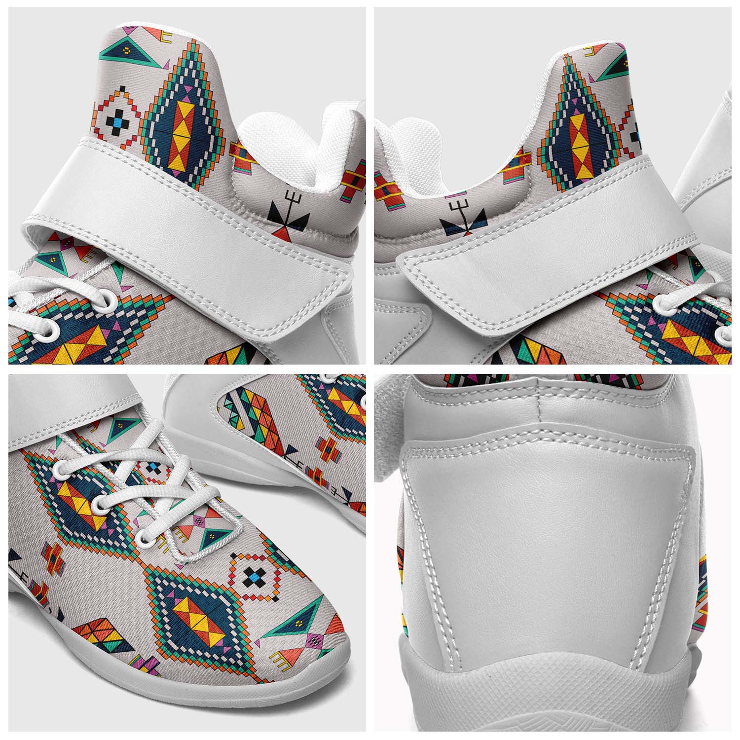 Travois Tipi Grey Ipottaa Basketball / Sport High Top Shoes - White Sole