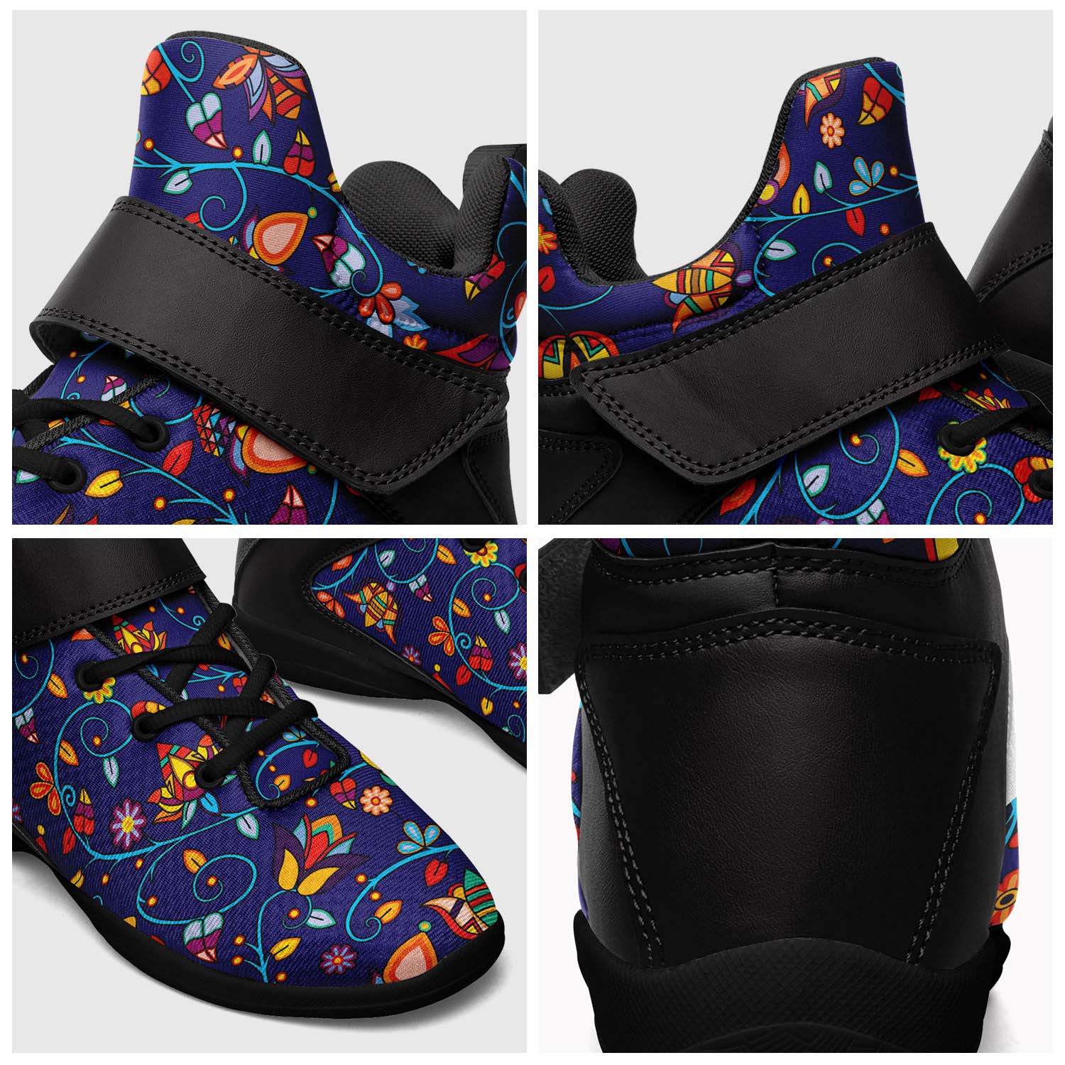 Thorny Path Blue Ipottaa Basketball / Sport High Top Shoes - Black Sole