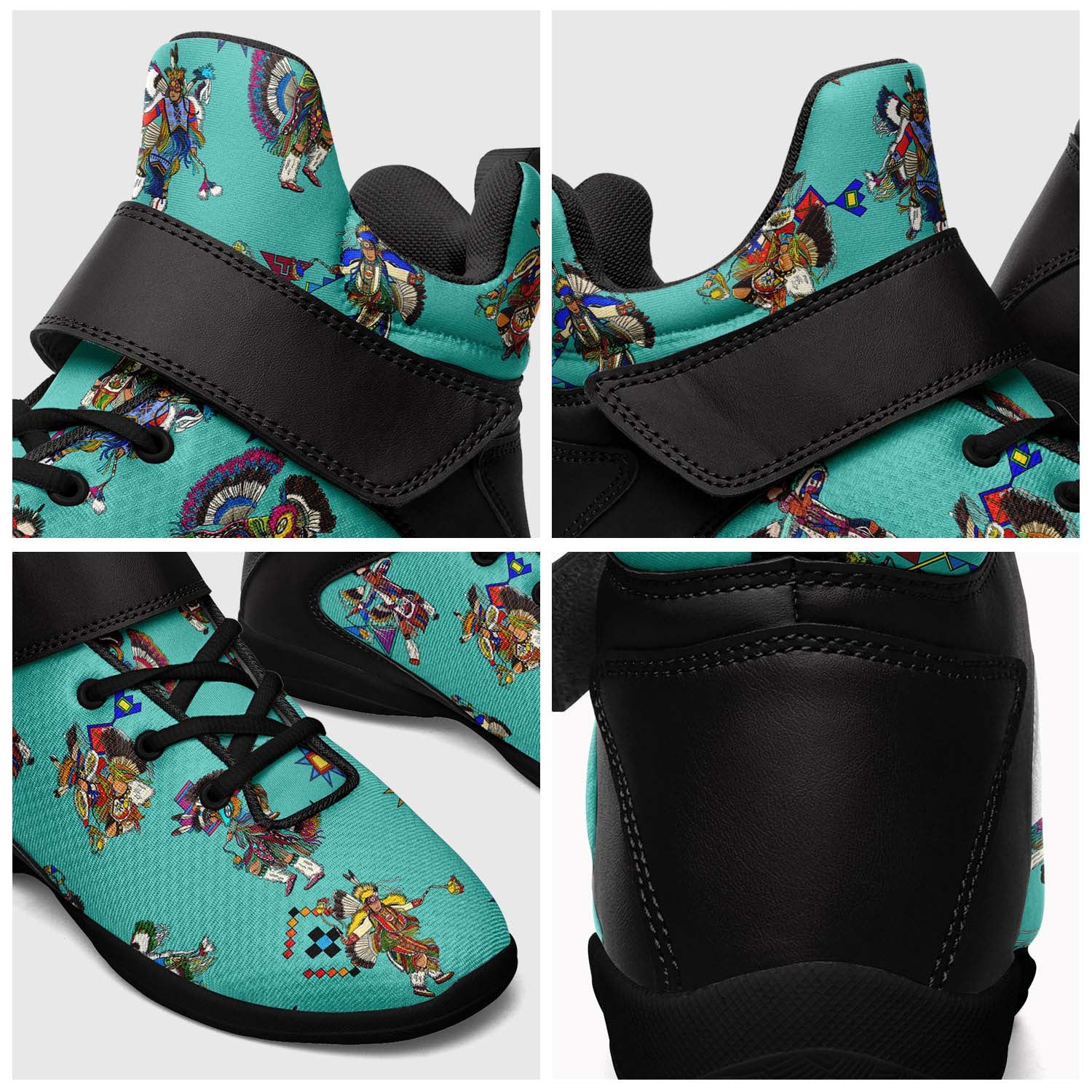 Men's Fancy Dancers Eggshell Blue Ipottaa Basketball / Sport High Top Shoes - Black Sole