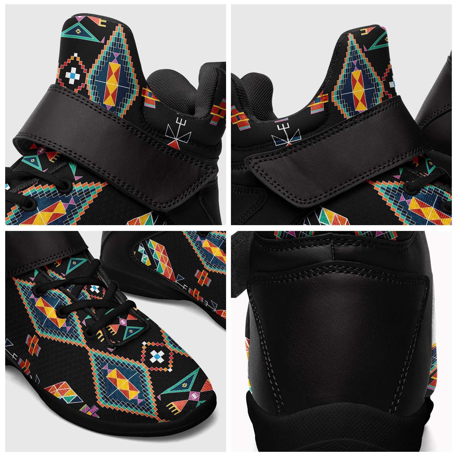 Travois Tipi Black Ipottaa Basketball / Sport High Top Shoes - Black Sole