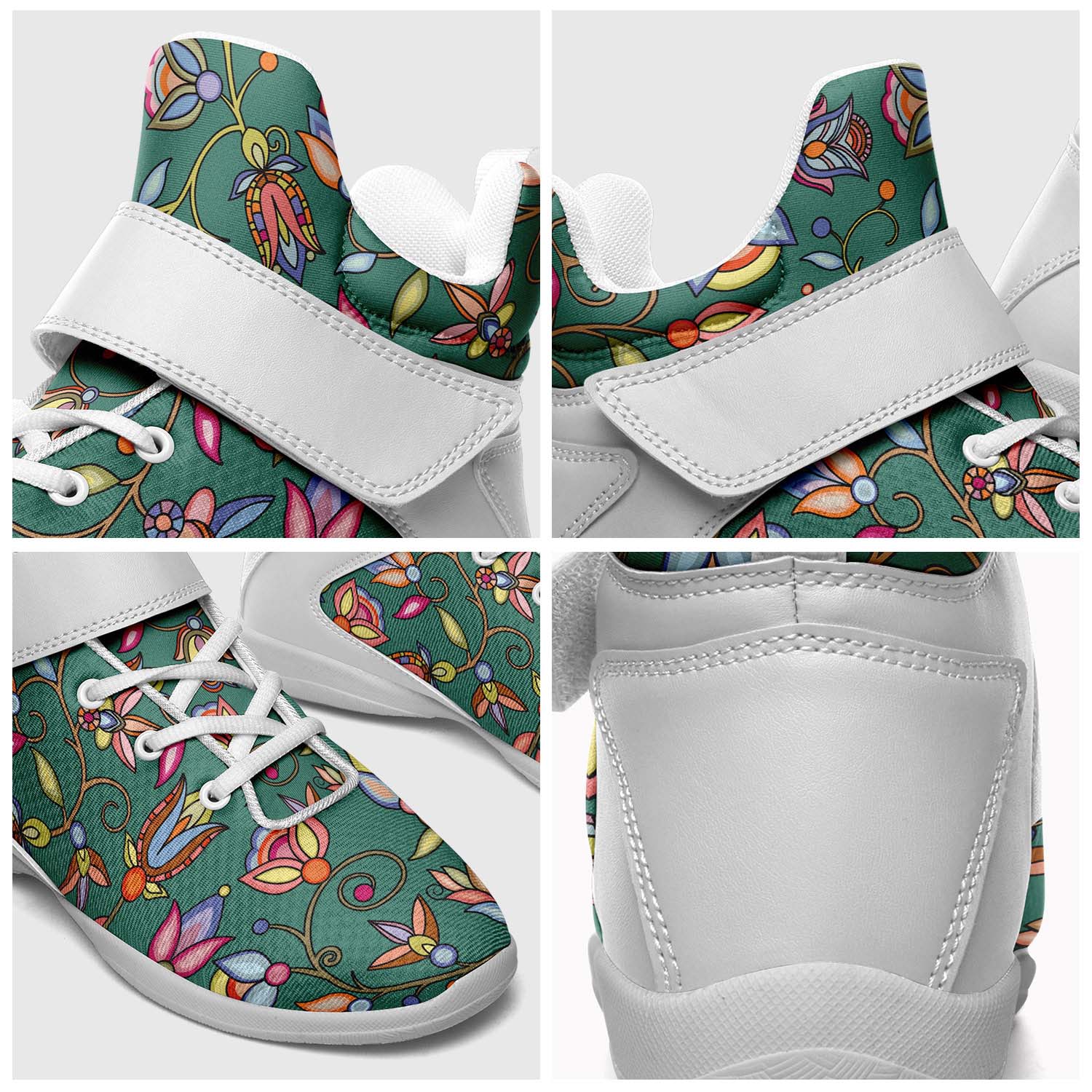 Buffalo Bloom Pond Reflection Ipottaa Basketball / Sport High Top Shoes - White Sole