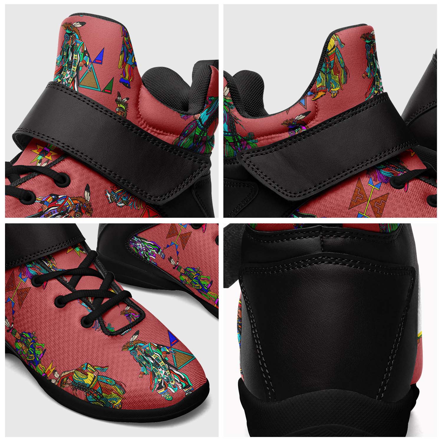 Men's Grass Dancers Terra Cotta Ipottaa Basketball / Sport High Top Shoes - Black Sole