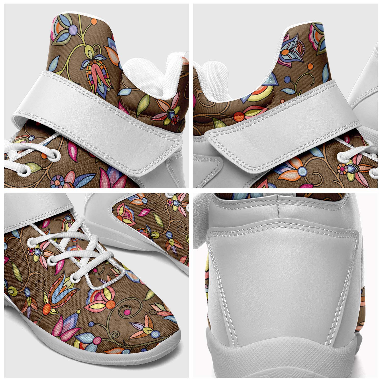 Buffalo Bloom Earth Song Ipottaa Basketball / Sport High Top Shoes - White Sole