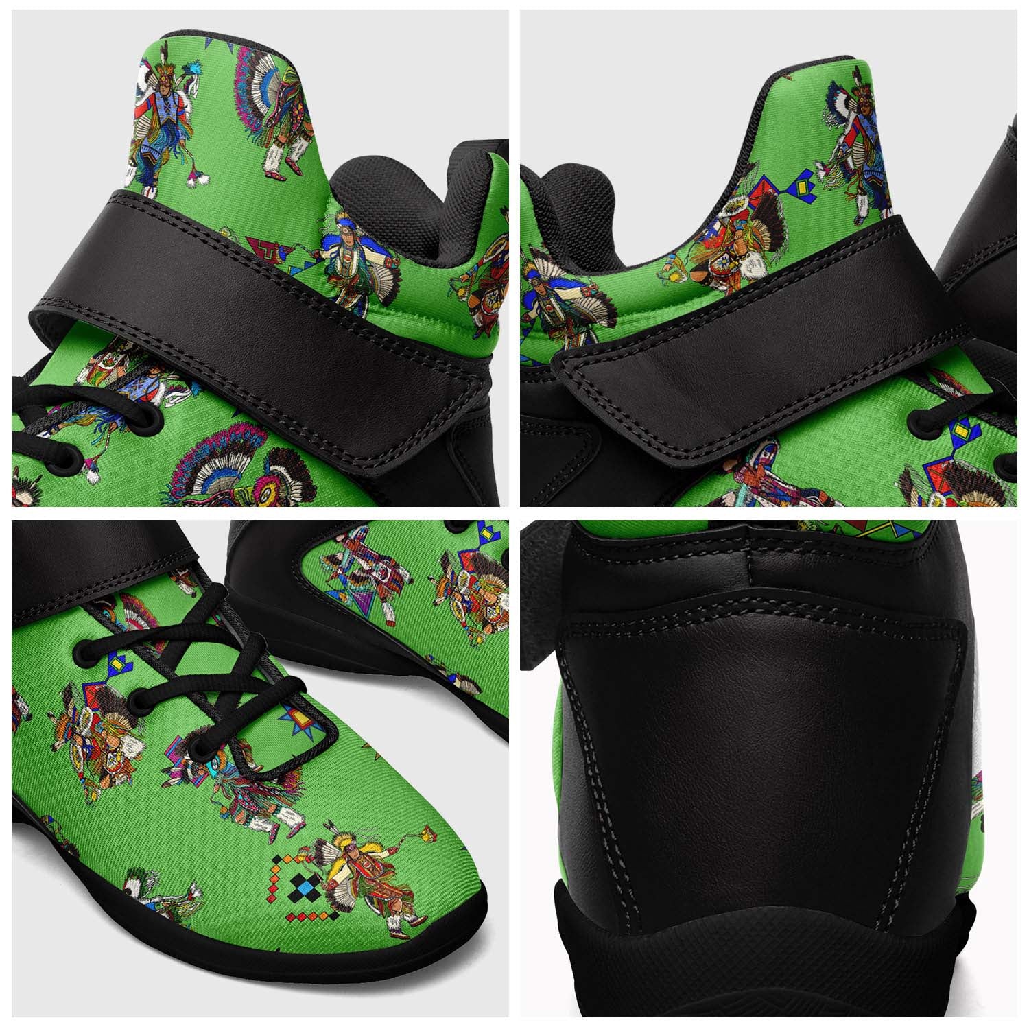 Men's Fancy Dancers Grass Ipottaa Basketball / Sport High Top Shoes - Black Sole