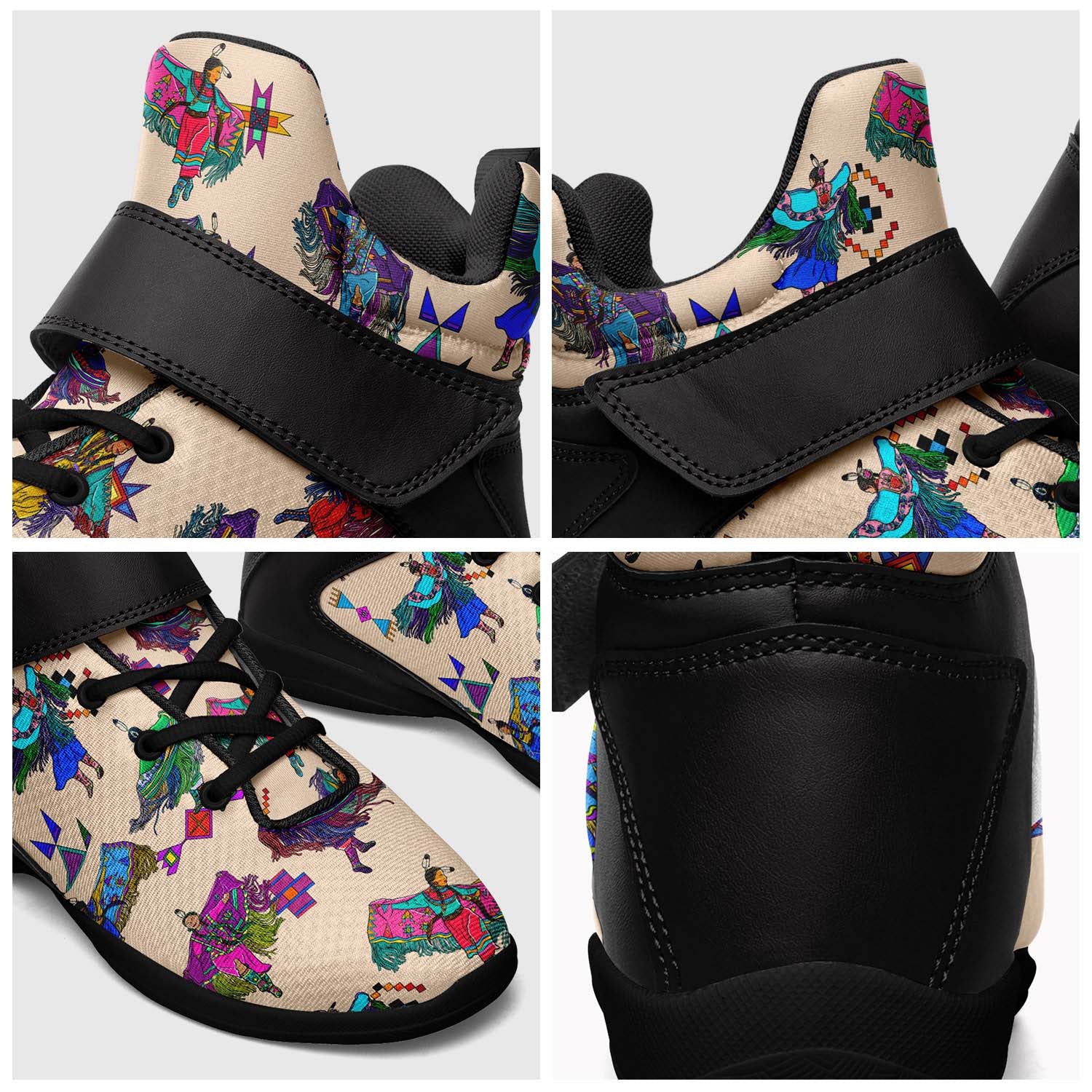 Women's Fancy Dancers Muslin Ipottaa Basketball / Sport High Top Shoes - Black Sole
