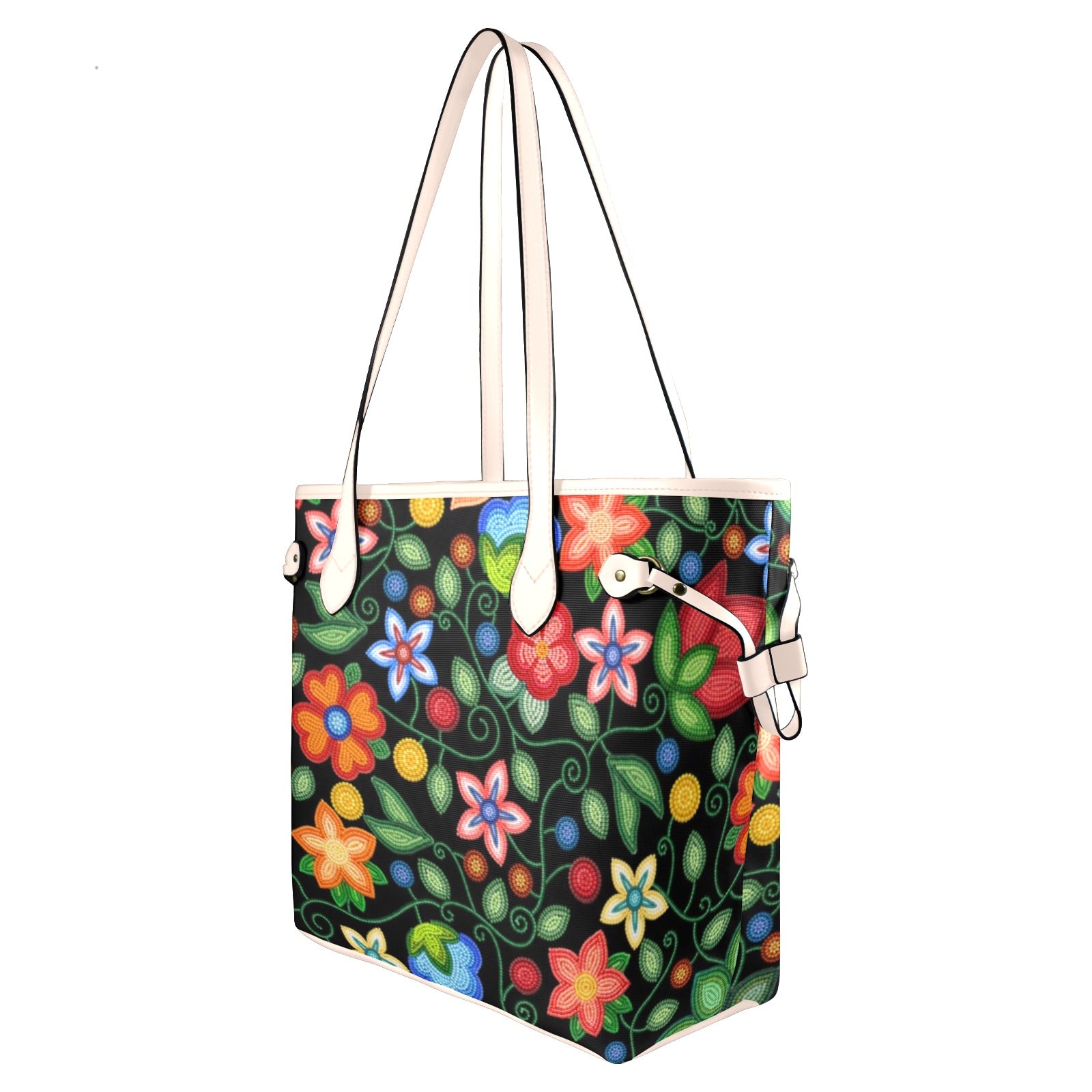 Morning Harmony Black Clover Canvas Tote Bag