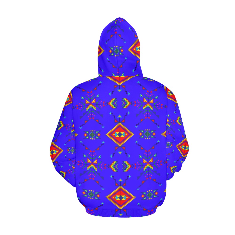 Buffalo Jump Blue Hoodie for Women (USA Size)