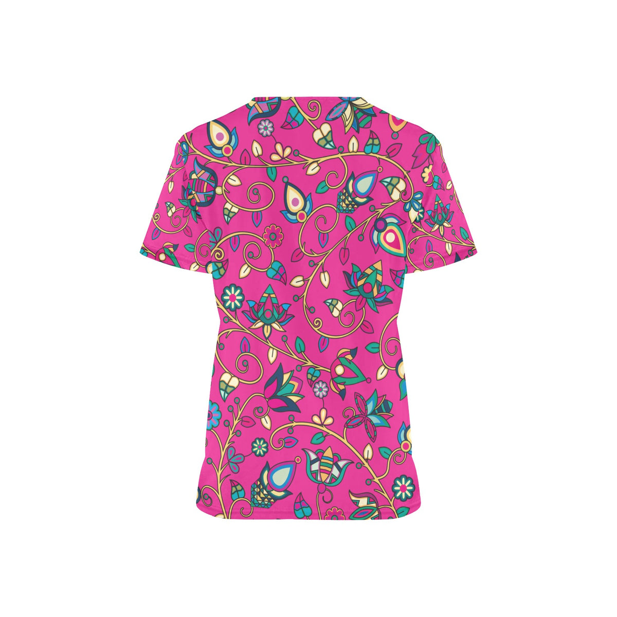 Thorny Path Pink Scrub Top