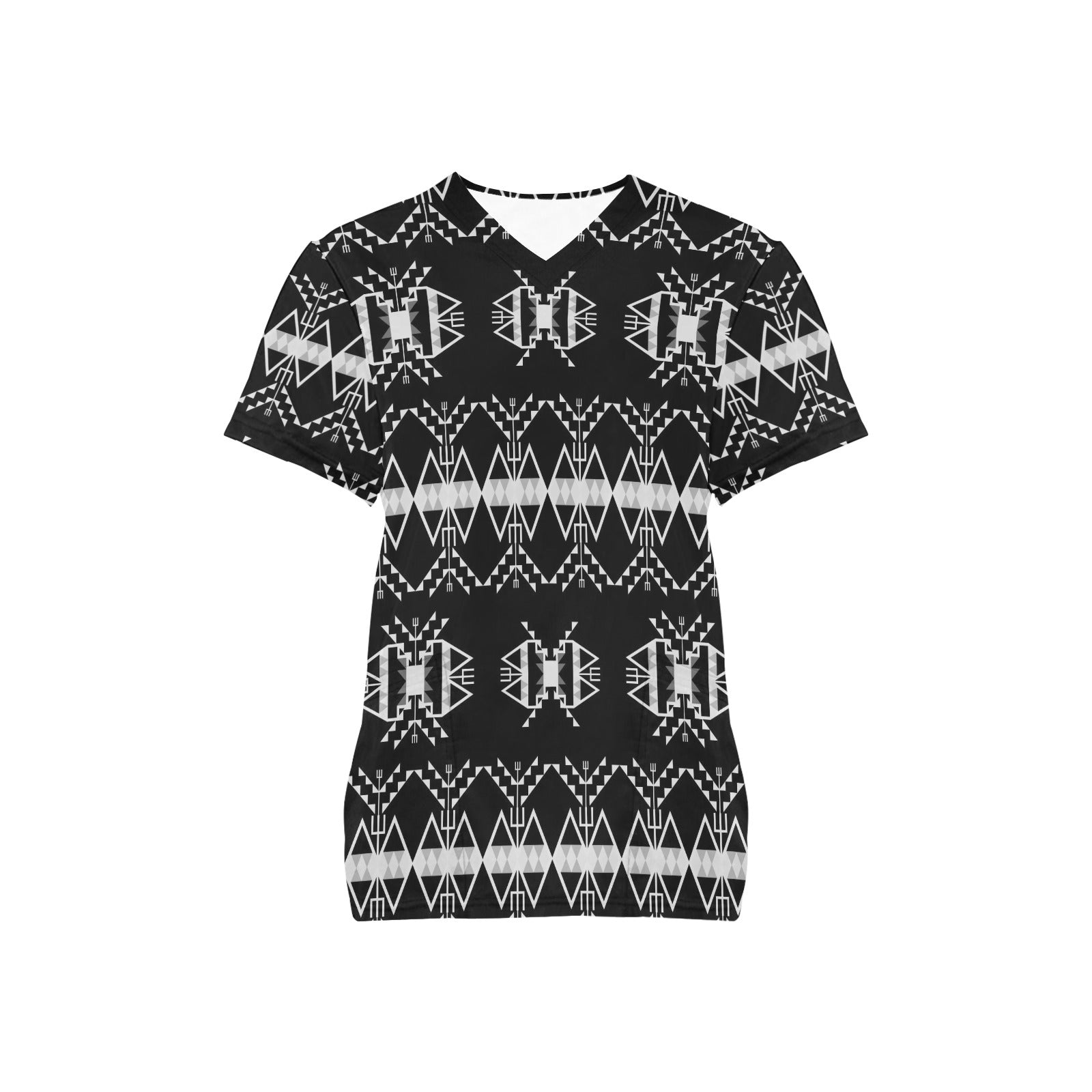 Sacred Trust Black Scrub Top