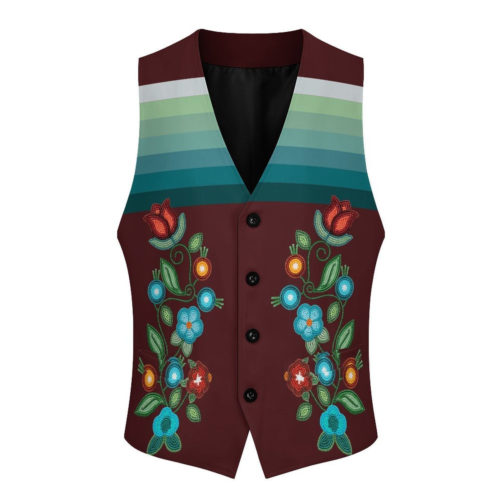 Prairie Fire Petals 2 Men's Sleeveless Suit Vest