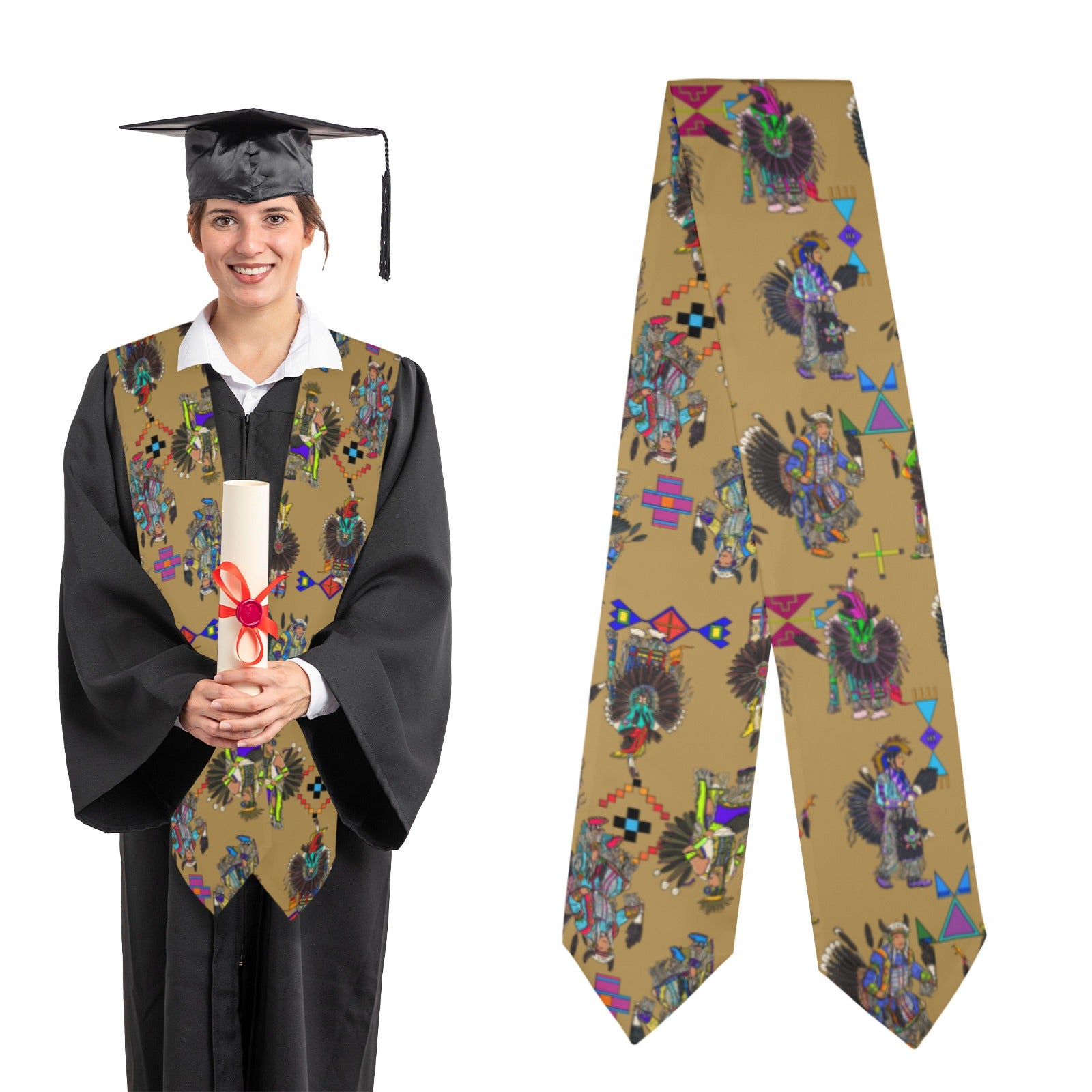 Men's Tradish Dancers Earth Graduation Stole