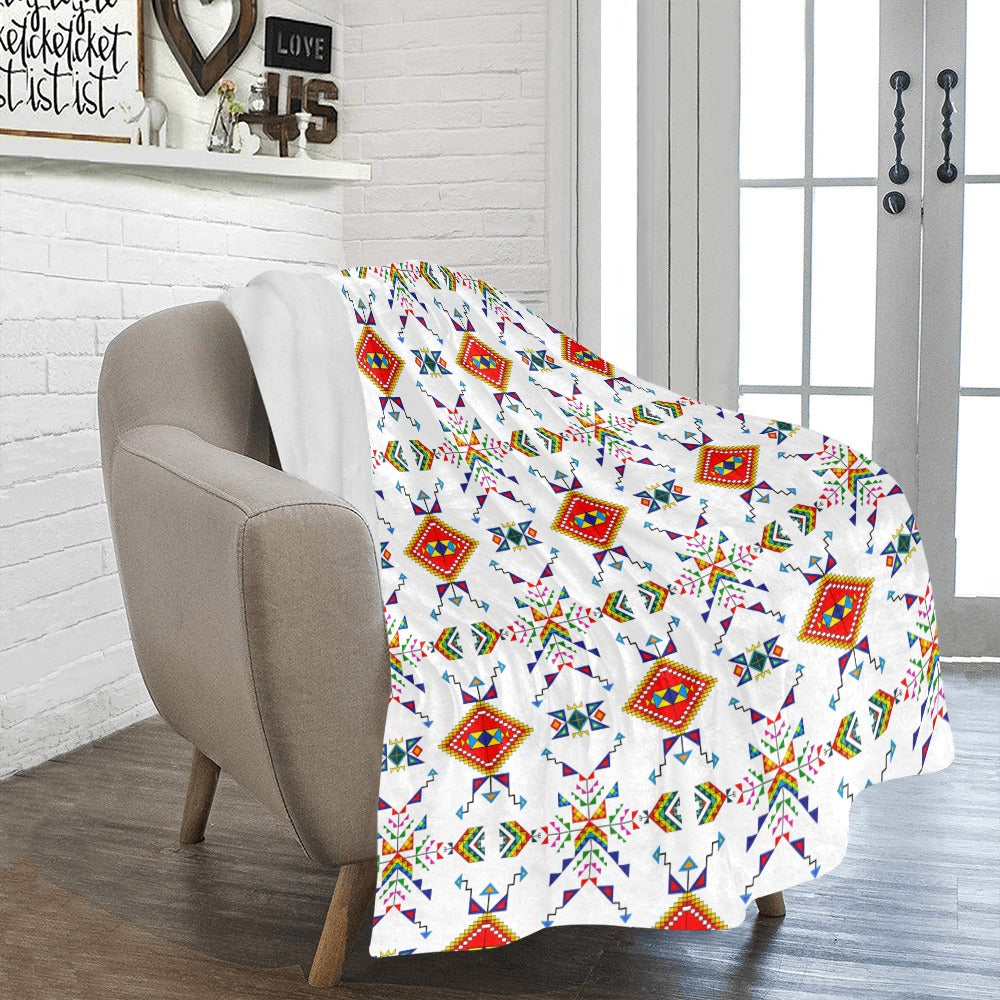 Buffalo Jump White Ultra-Soft Micro Fleece Blanket 50"x60"