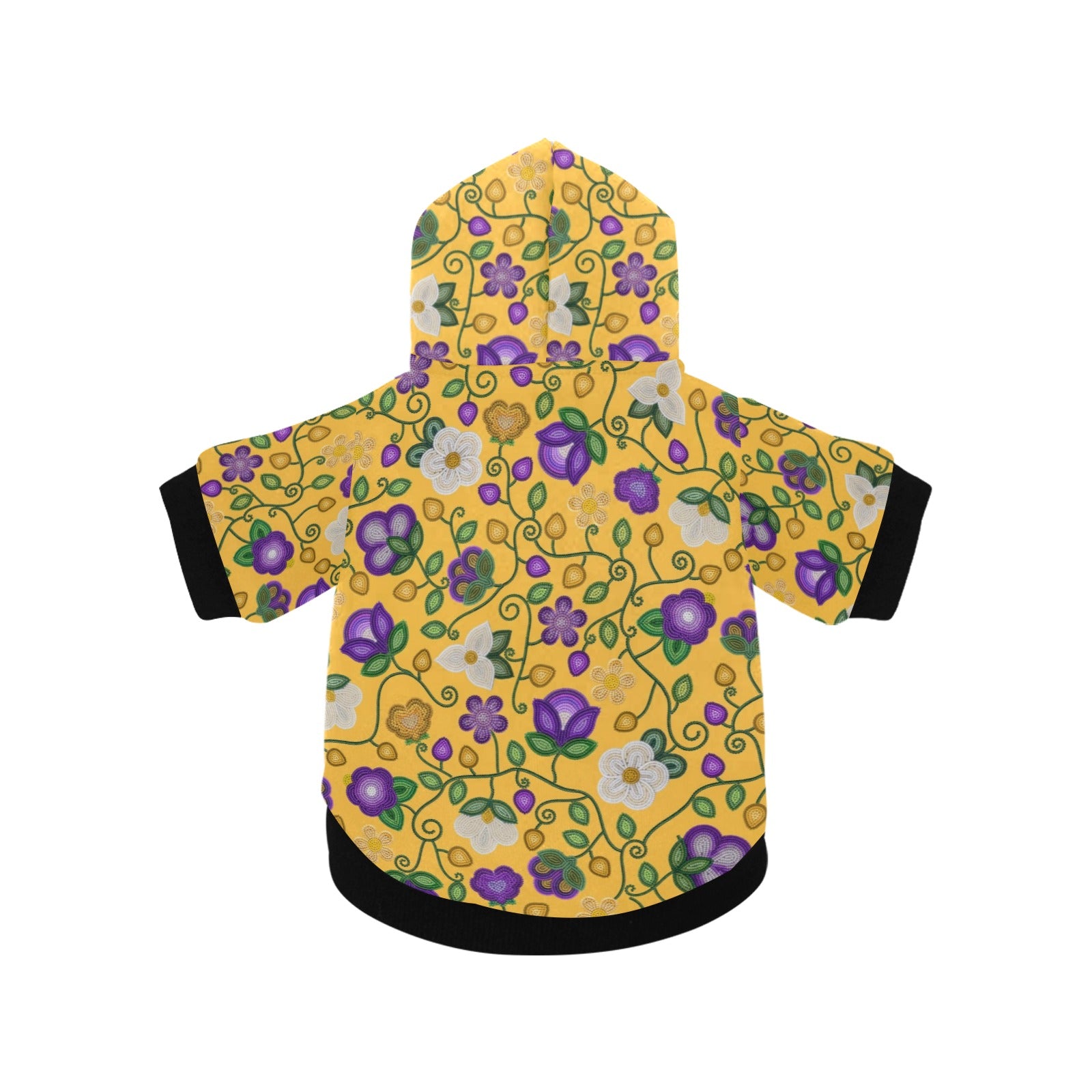 Midnight Moss Bloom Yellow Pet Dog Hoodie
