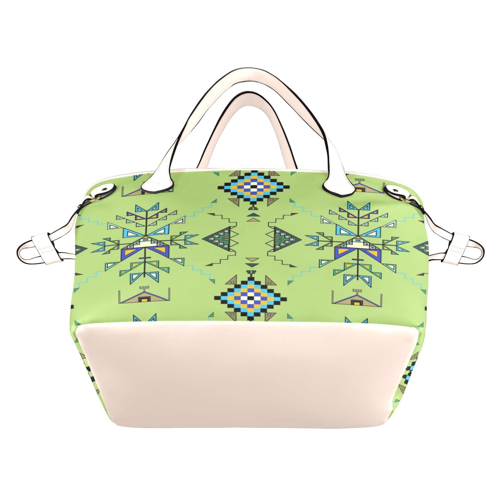 Bear Shield Green Clover Canvas Tote Bag