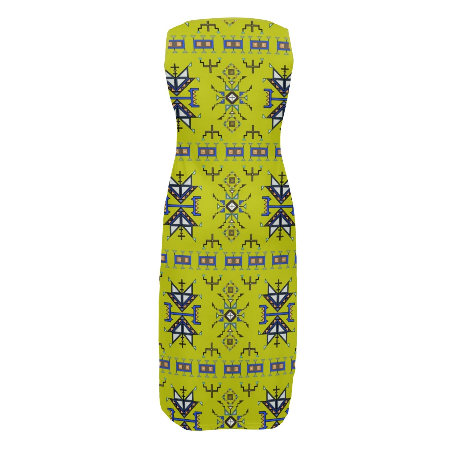 Eagle Strike Lime Phaedra Sleeveless Open Fork Long Dress