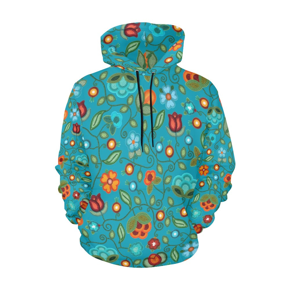 Prairie Fire Petals Ocean All Over Print Hoodie for Women (USA Size)