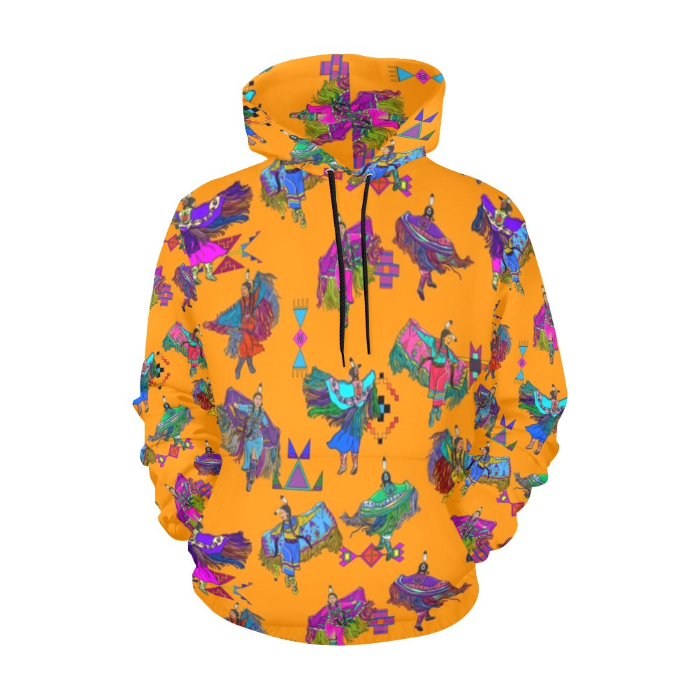 Women's Fancy Dancers Orange Hoodie for Women (USA Size)