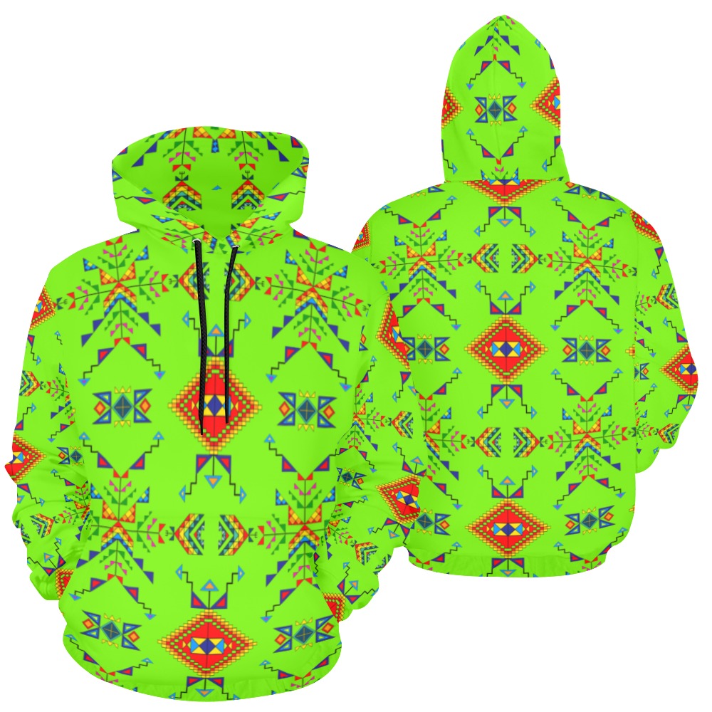Buffalo Jump Neon Green Hoodie for Women (USA Size)