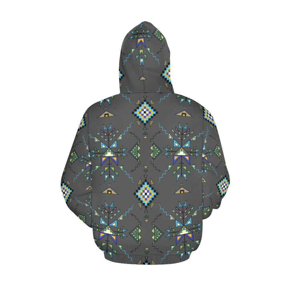 Bear Shield Gray Hoodie for Women (USA Size)