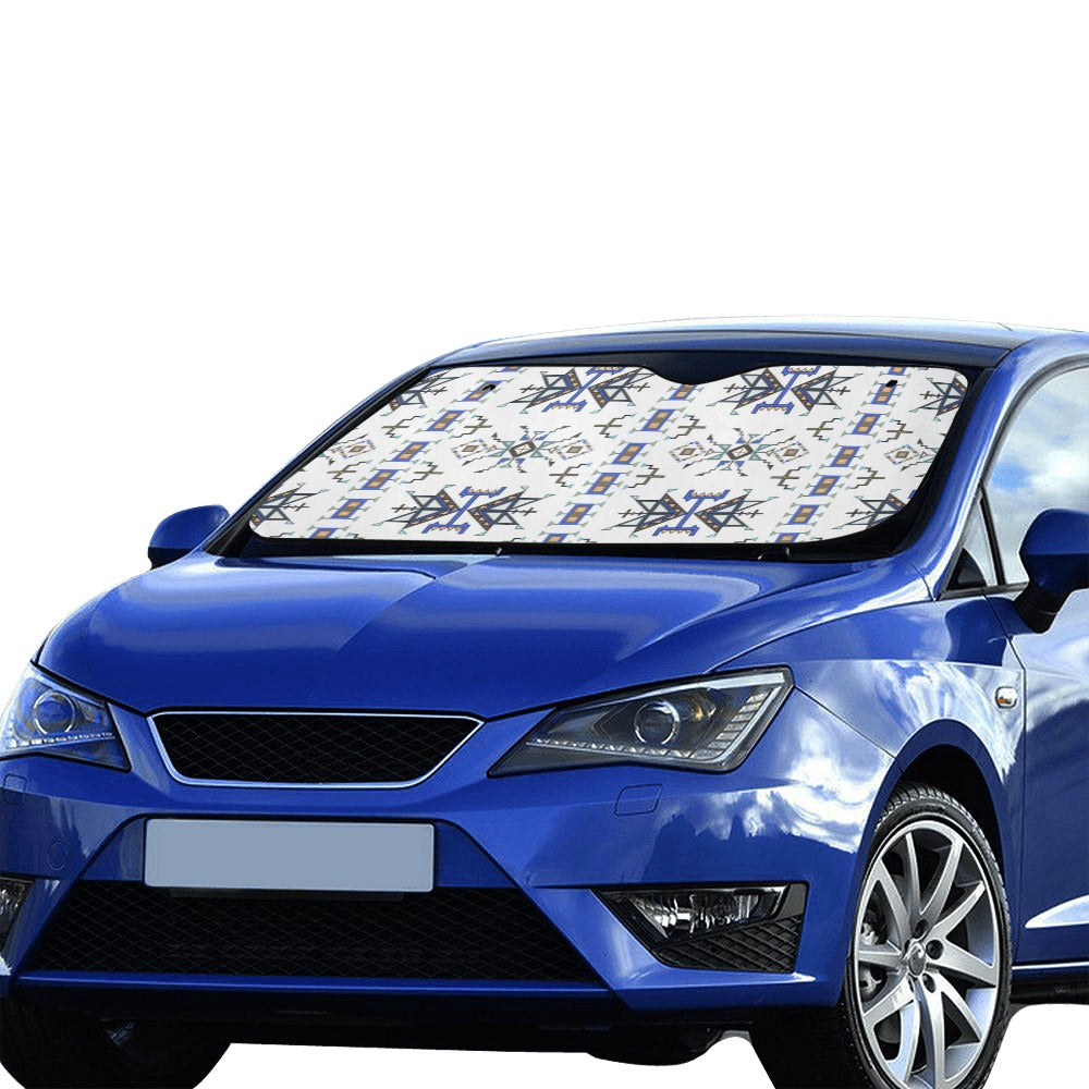 Eagle Strike White Car Sun Shade 55"x30"
