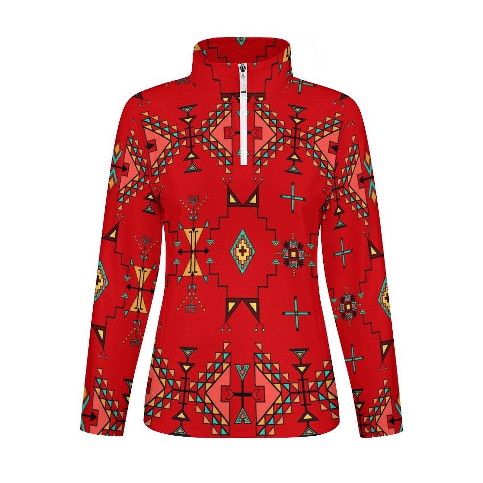 Thunder Flight Red Long Sleeve Yoga Shirt