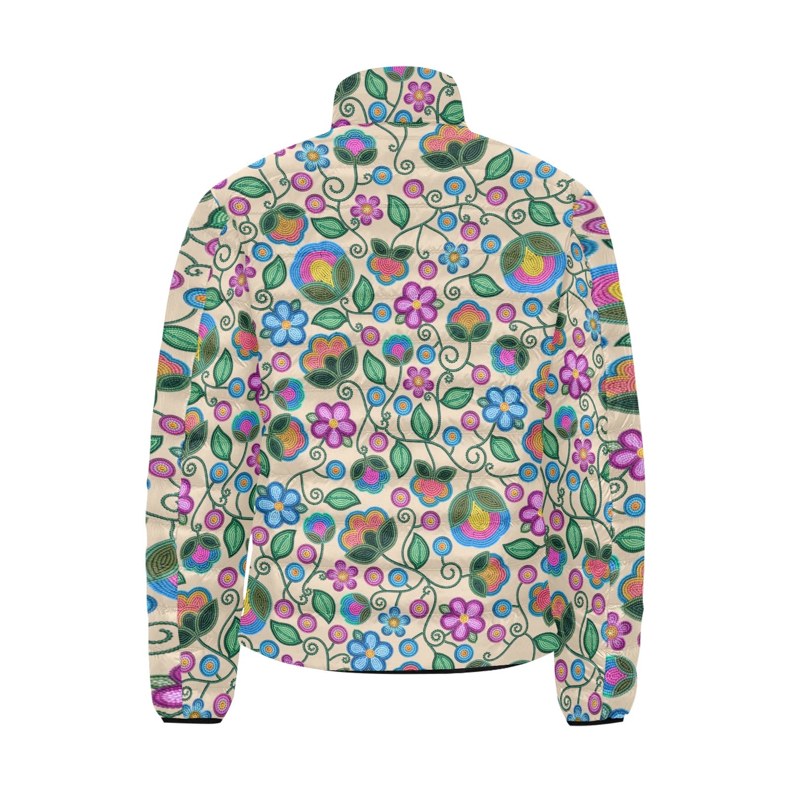 Turquoise Sunbeam Cream Men's Padded Jacket