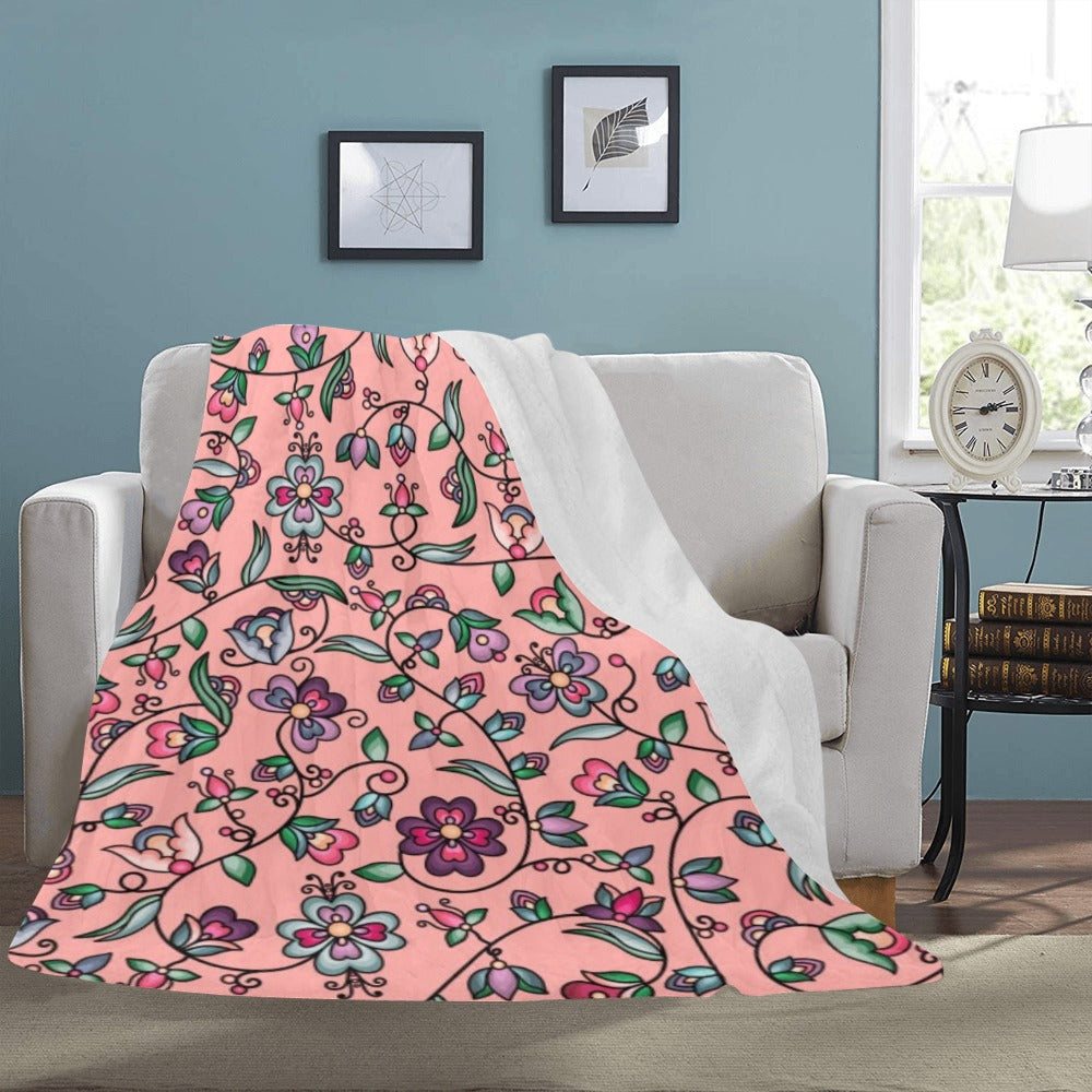 Amber Evening Garland Peach Ultra-Soft Micro Fleece Blanket 60"x80"